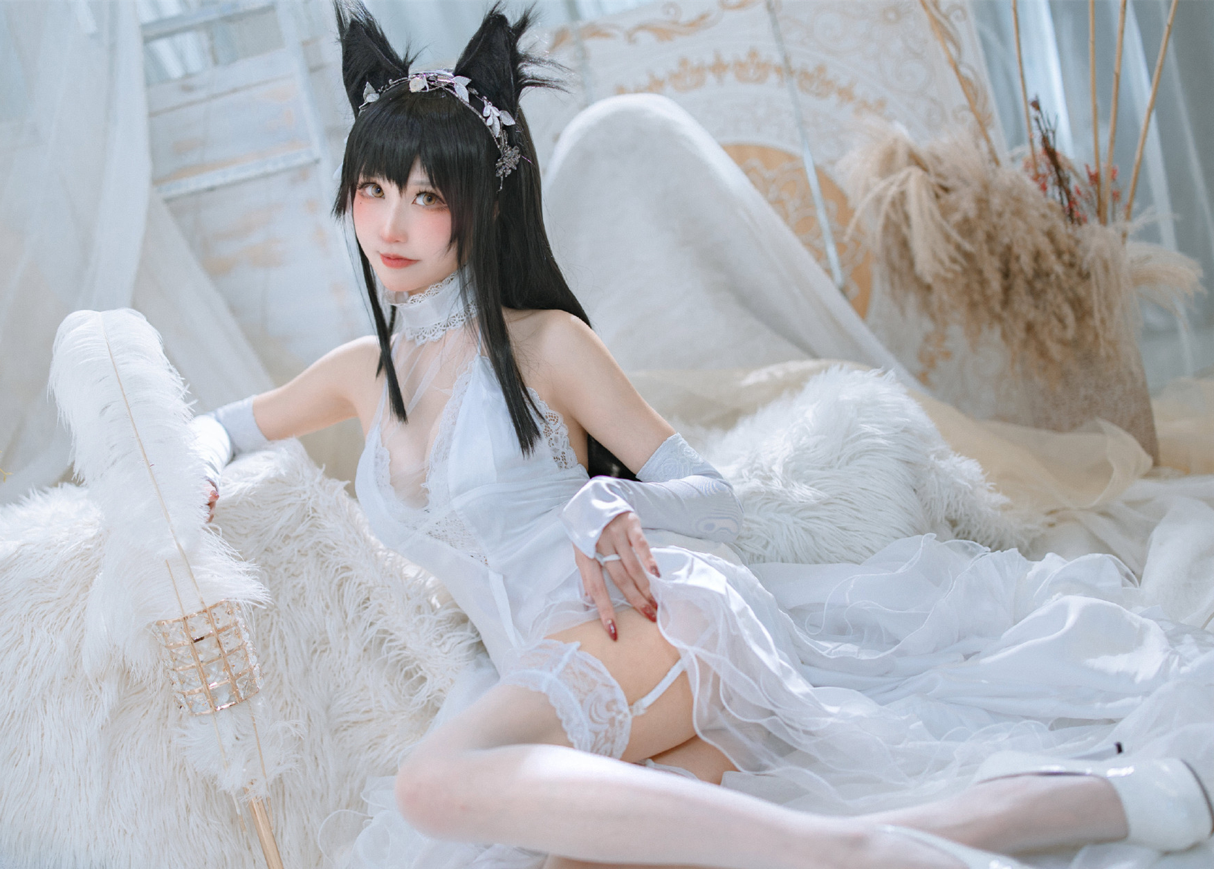 小粉十文字碧蓝航线白花的誓言CosPlay6
