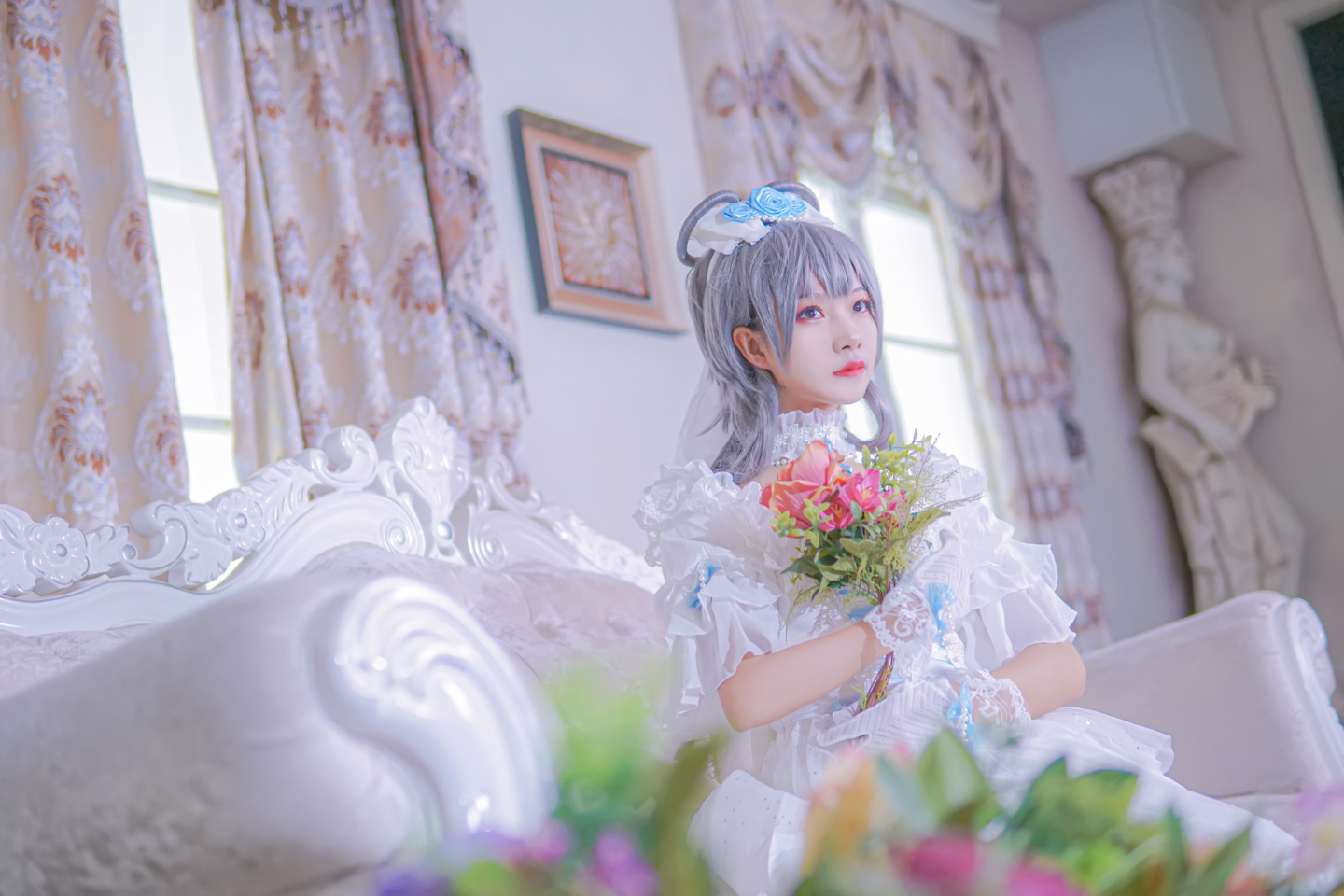 嘉霁洛天依蔷薇花嫁CosPlay8