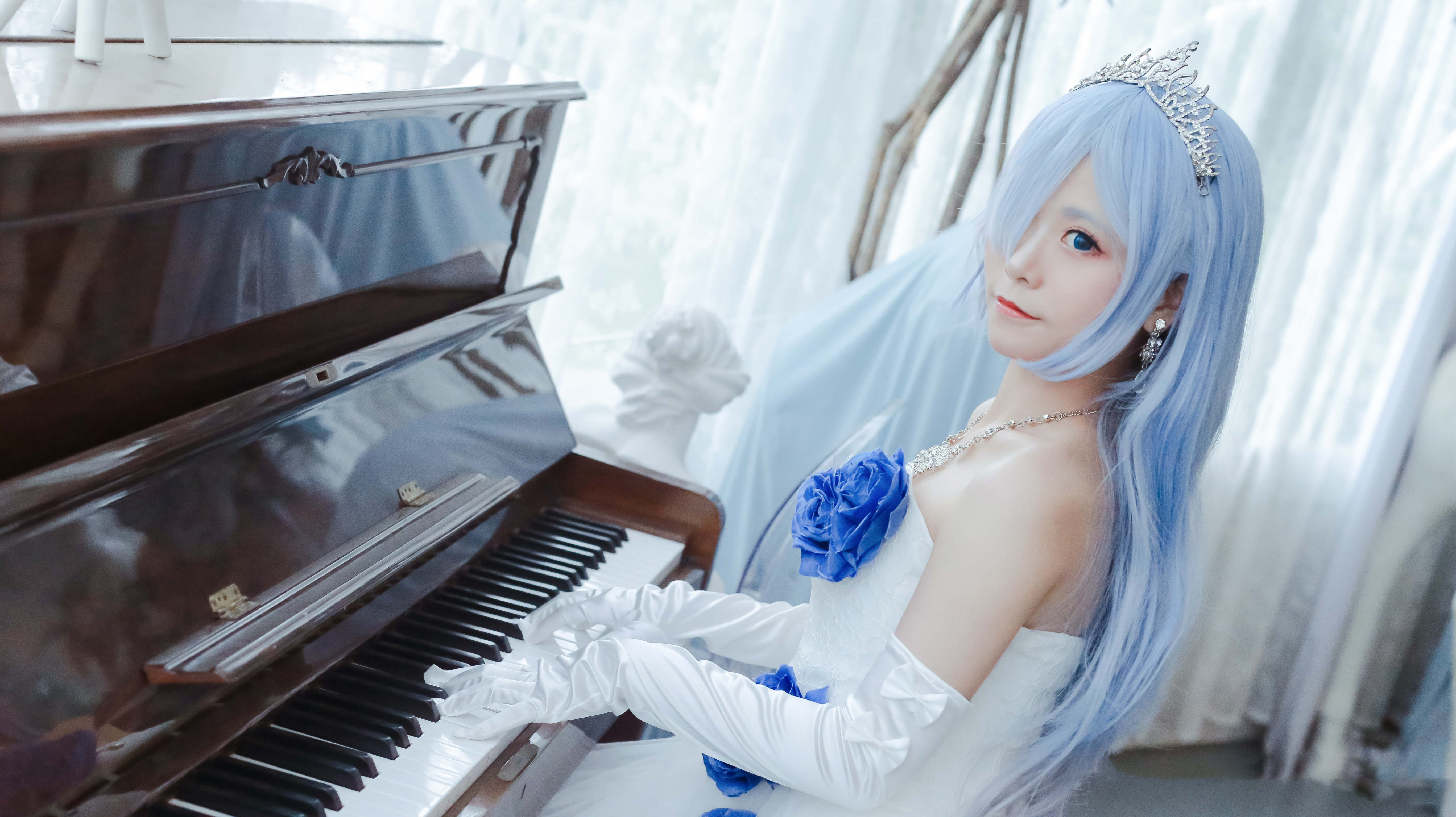 洛城雪Yuki雷姆花嫁cosplay3