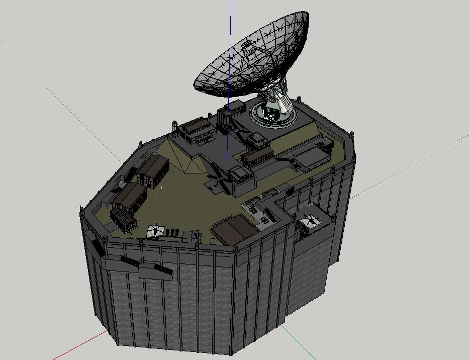 三体红岸基地3d模型渲染图