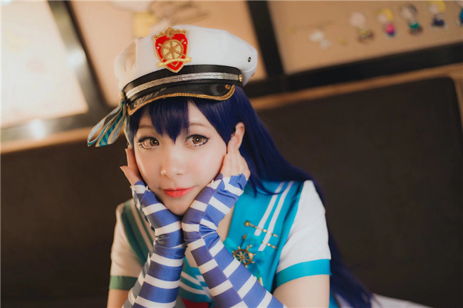 圆滚滚的小H CosPlay LoveLive园田海未1