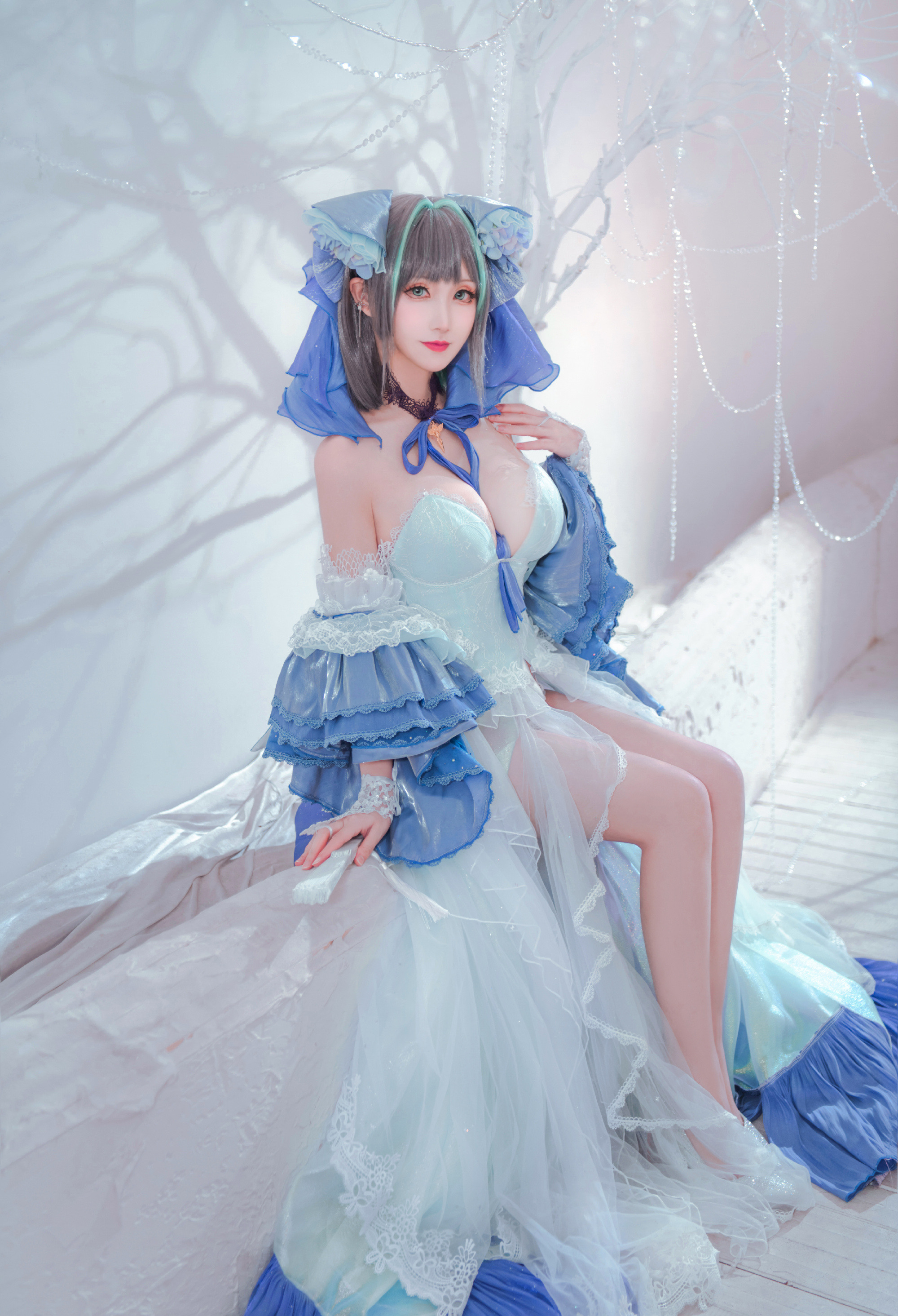 是夙卿呀碧蓝航线柴郡冰雪公主cosplay7