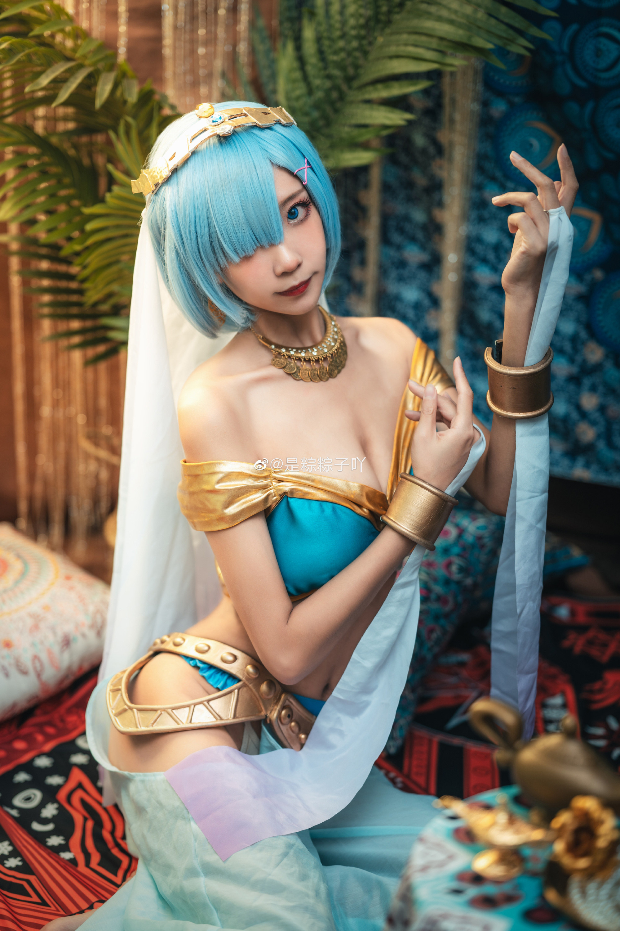 是粽粽子吖蕾姆舞娘cosplay4