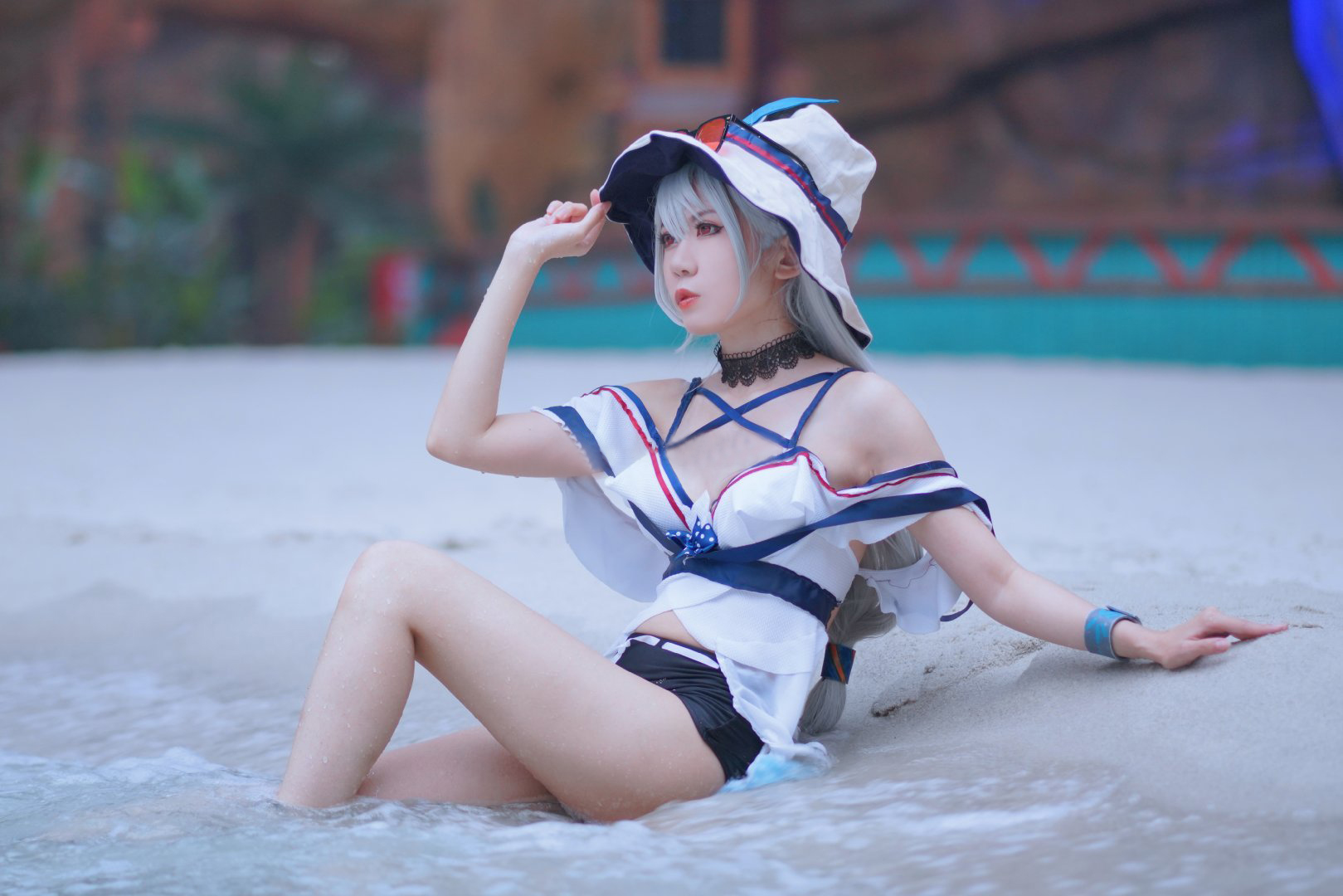 奶猫明日方舟斯卡蒂CosPlay7