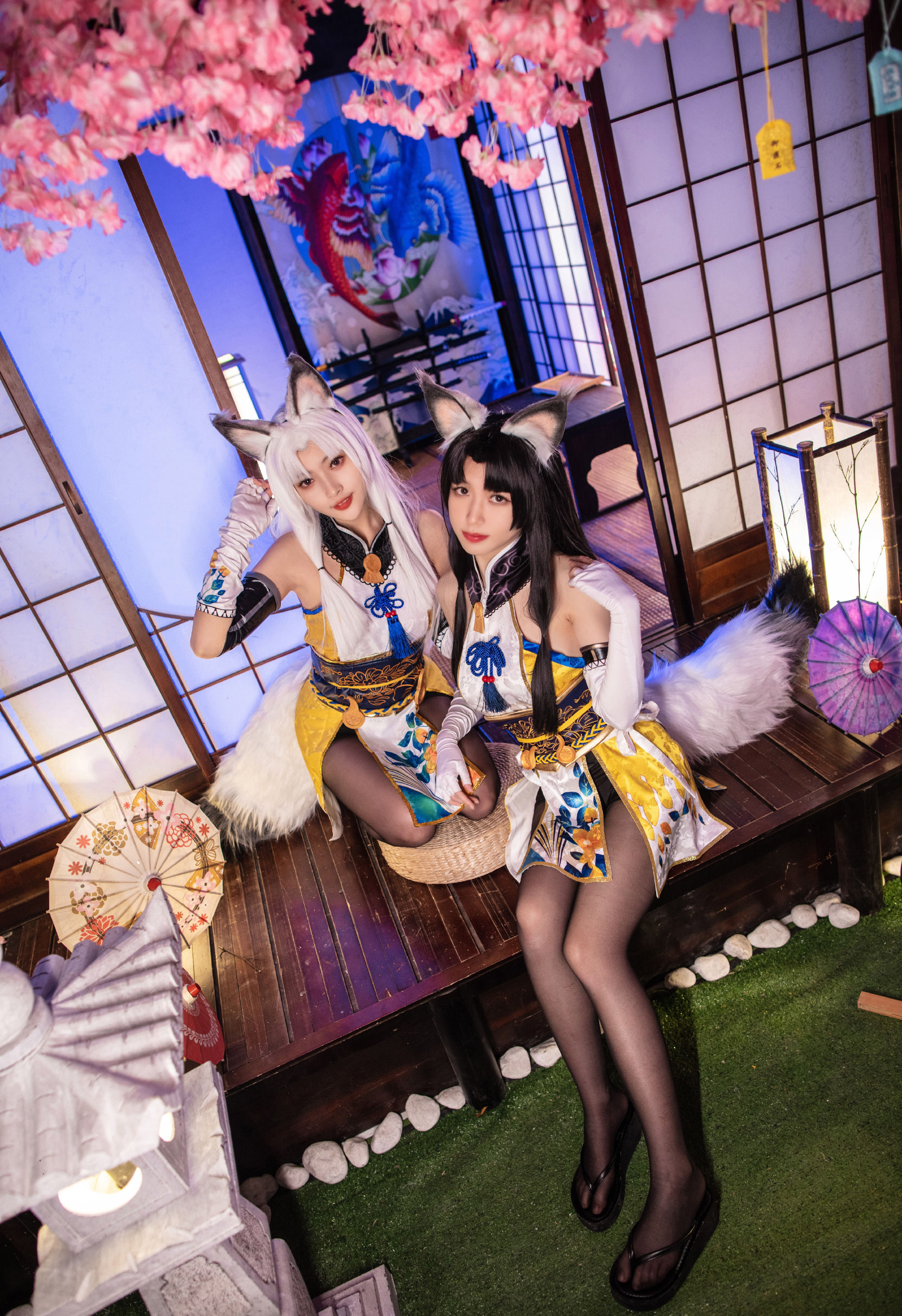 米粒土星土御门白发黑发胡桃cosplay3