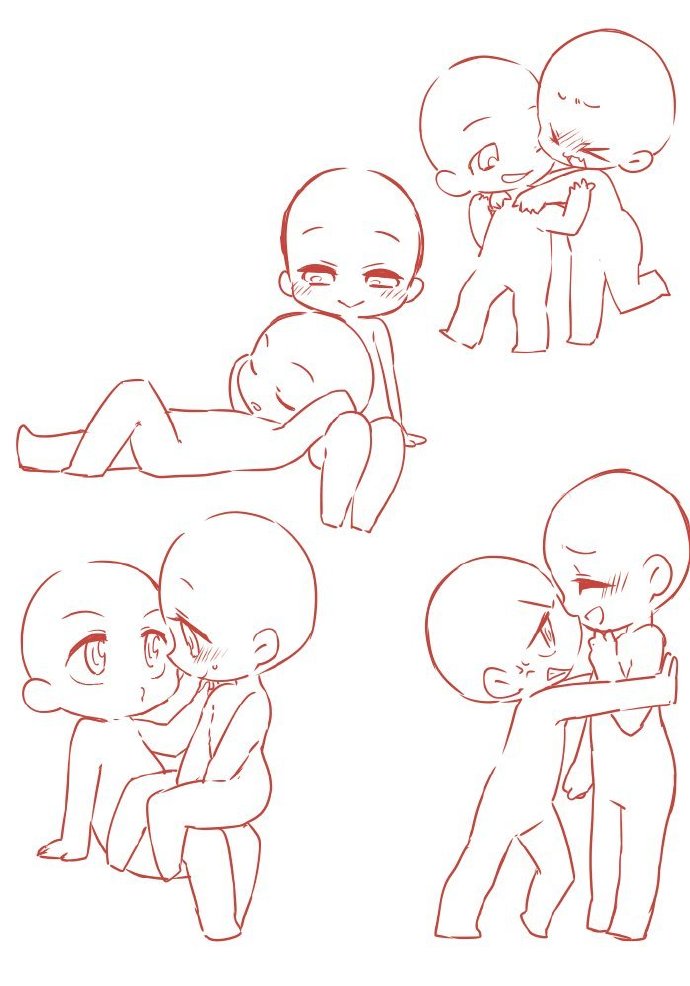 绘画参考# q版姿势素体  欢迎加入灵猫绘画qq学习基地:933604641