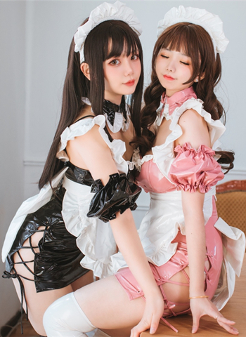 安缇兔Cosplay黑女仆粉女仆