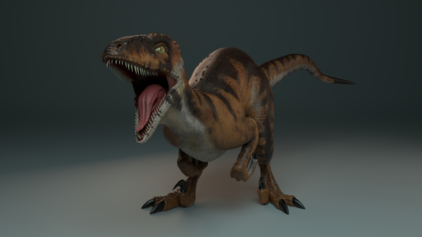 来一组恐龙的3d模型这恐龙是不是饿疯了