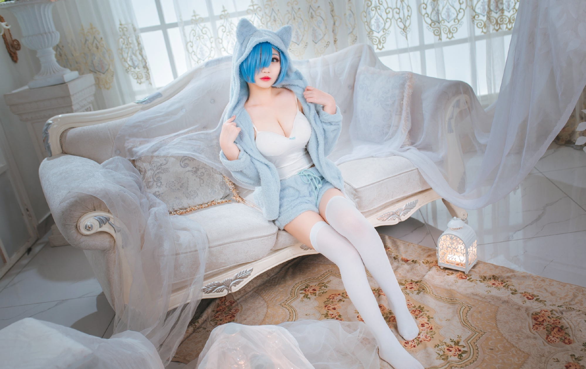 米九dakyo蕾姆猫耳睡衣cosplay2