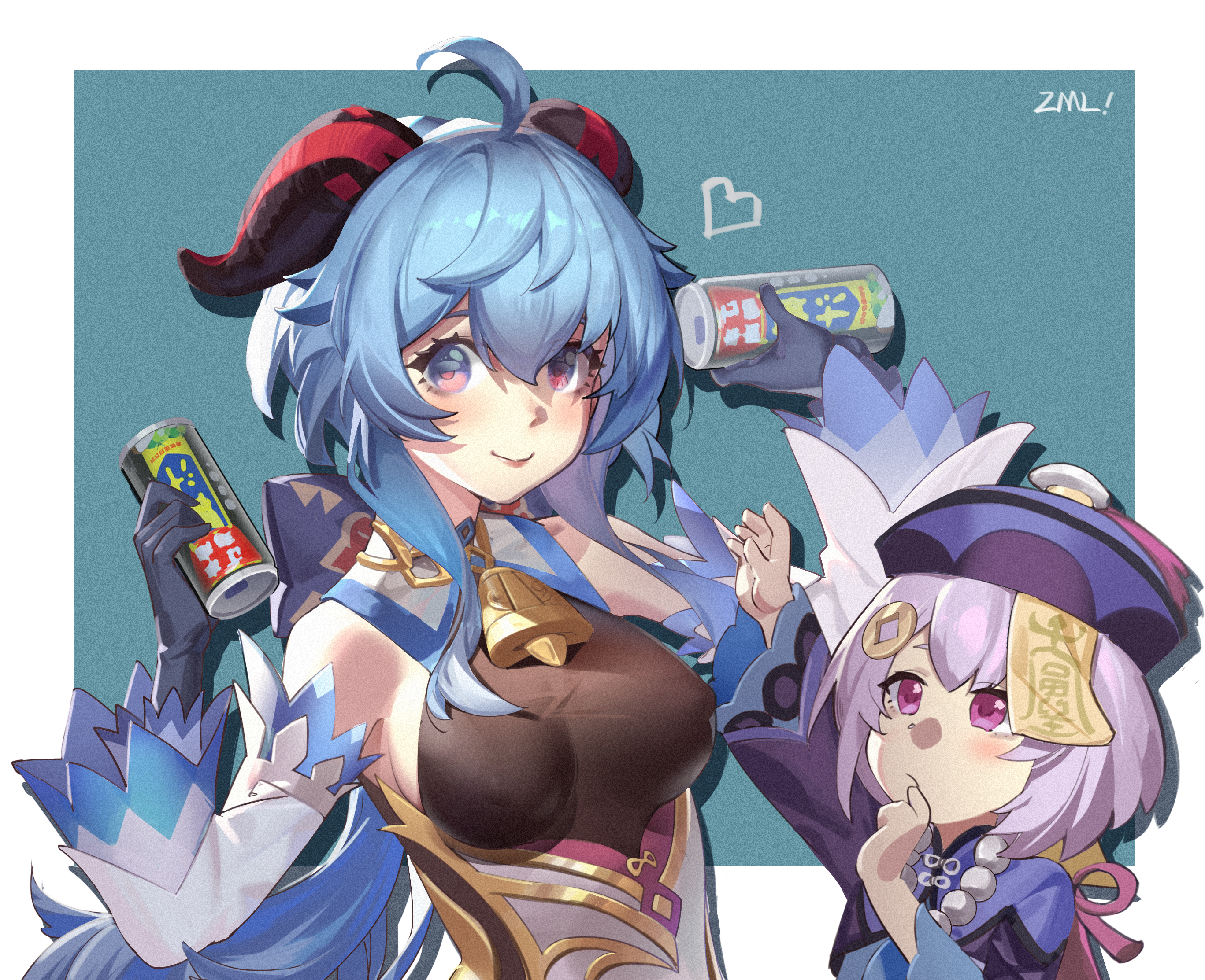 大头练习[doge]@r1zen 感谢大佬教我画画#原神##原神    甘雨##七七