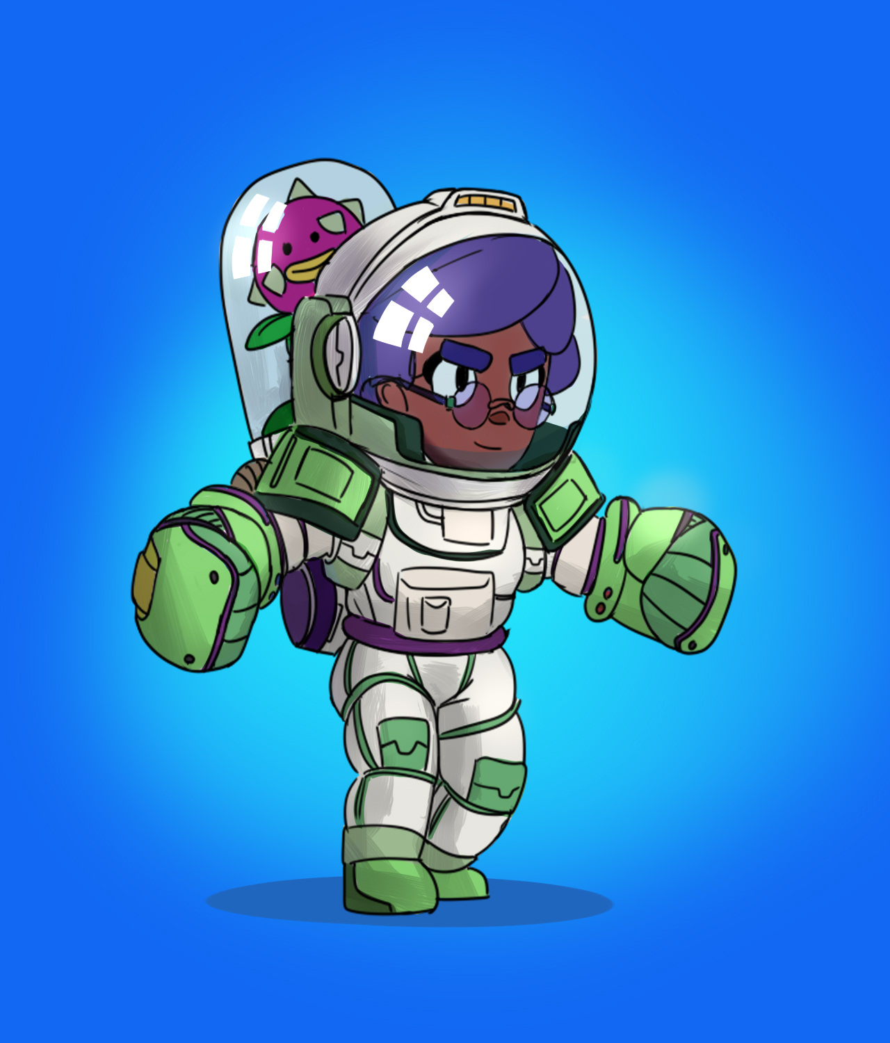 荒野乱斗# 芽芽都有宇航员了,罗莎也该有吧@荒野乱斗brawlstars