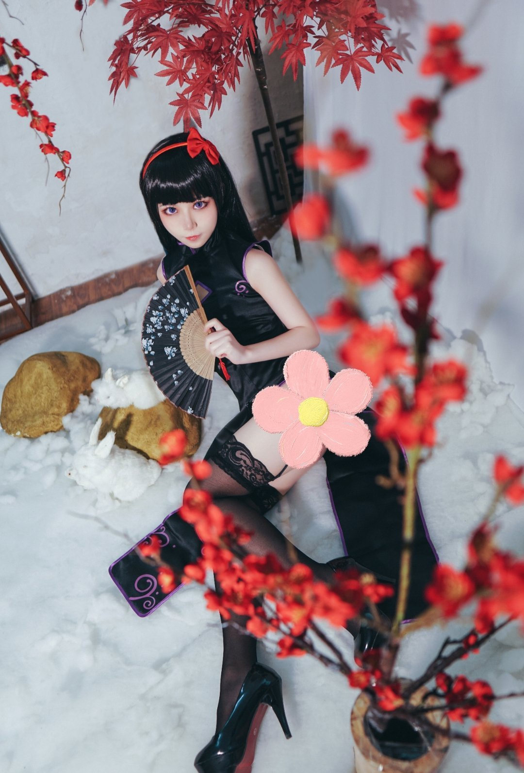 洛城雪Yuki晓美焰同人旗袍CosPlay6