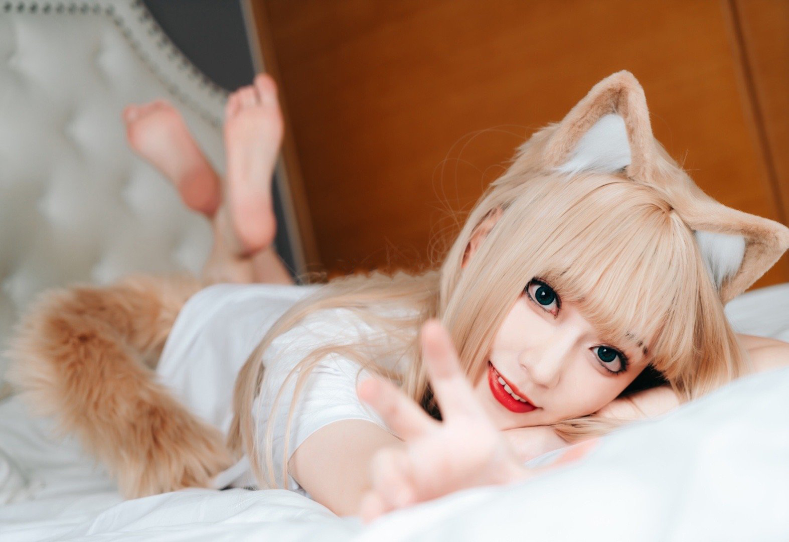 桃墨黄豆粉猫娘Cosplay9