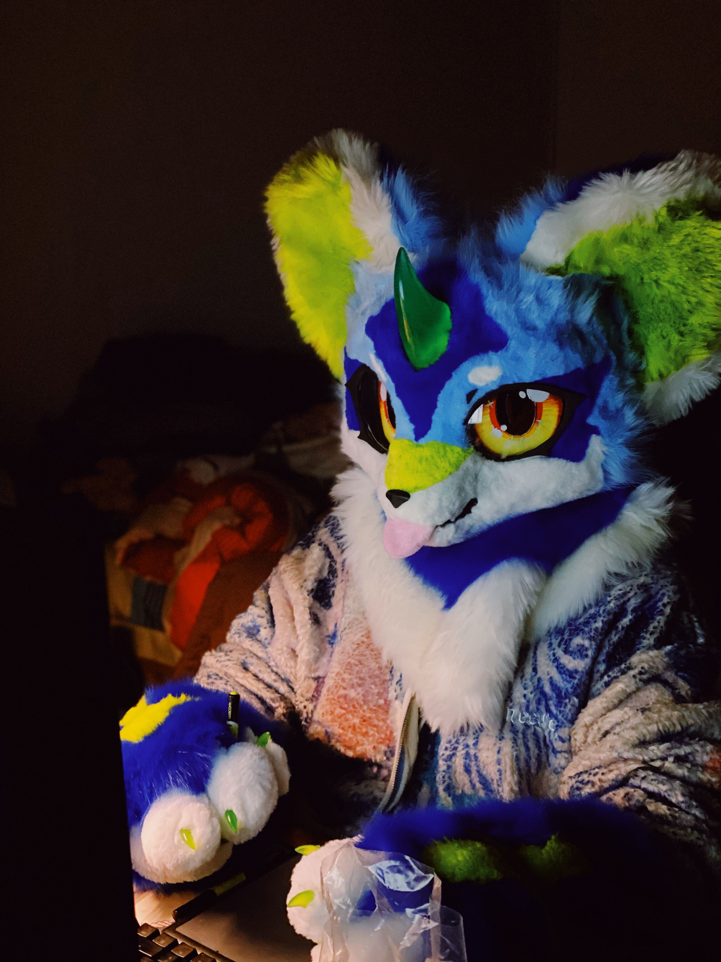 兽圈furry# #furry# #fursuit# #fursuitfriday# 回家继续肝稿子的亮