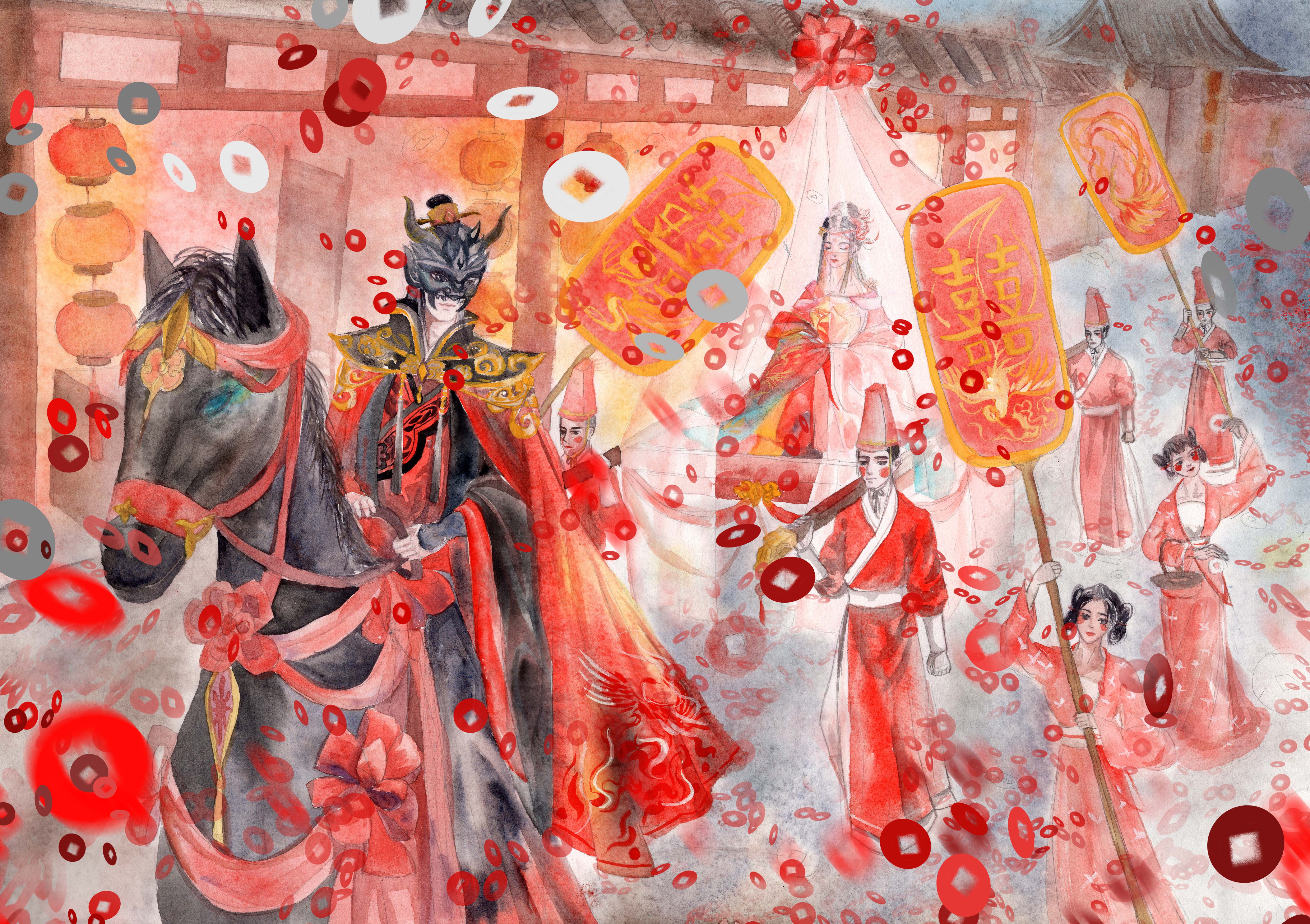 花不拉几#古风##水彩##绘画##手绘