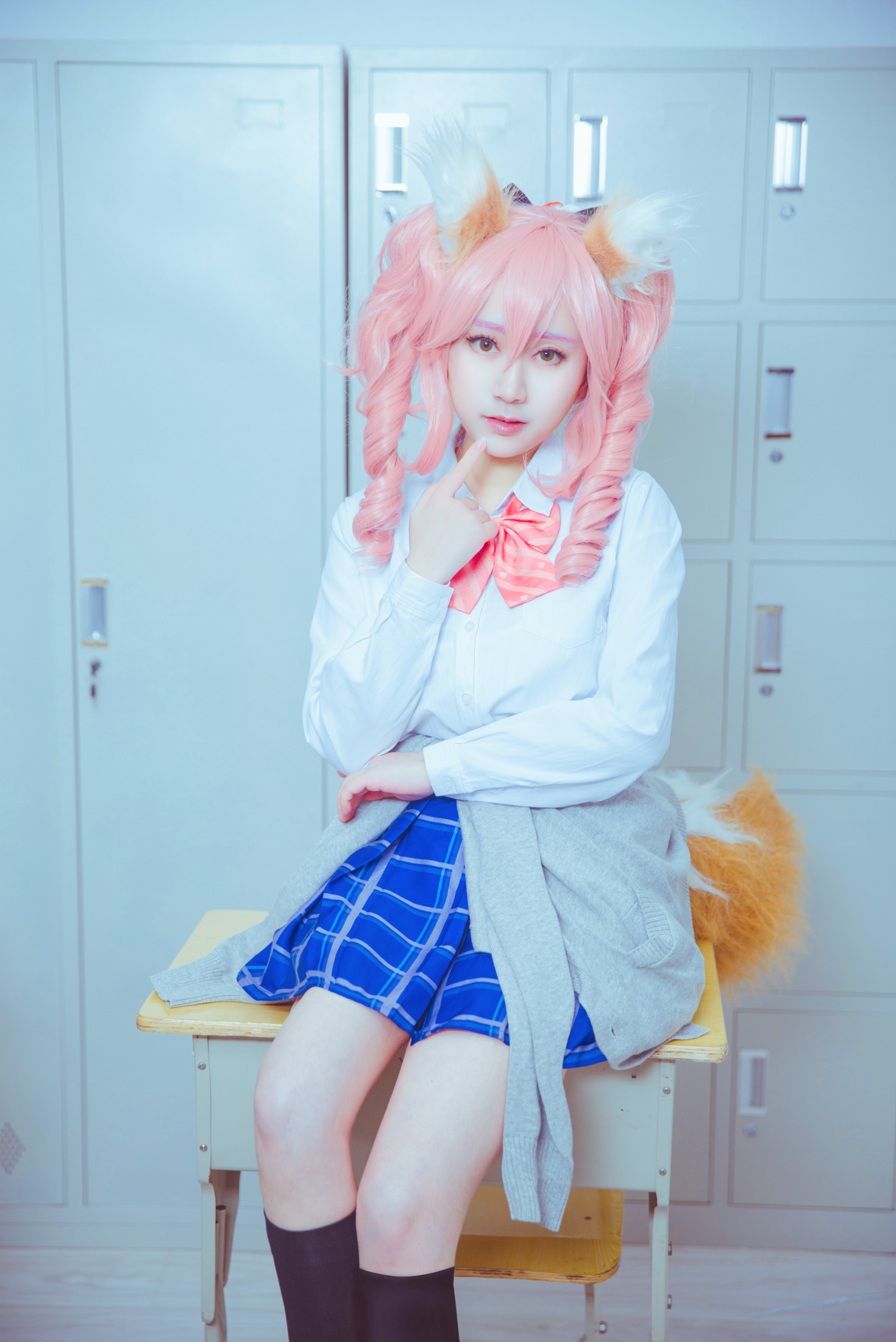 雪殇玉藻前JK制服cosplay1