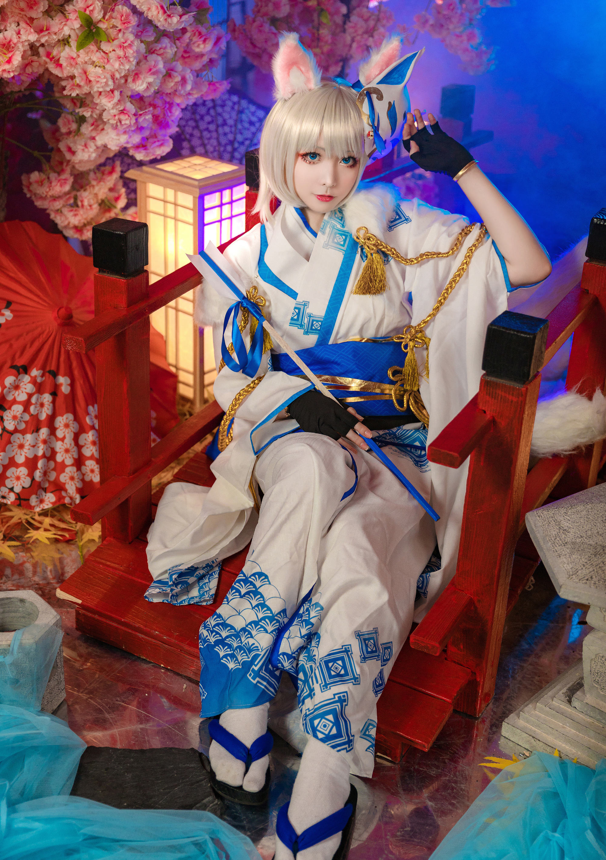 樱岛嗷一加贺白狐贺正cosplay7