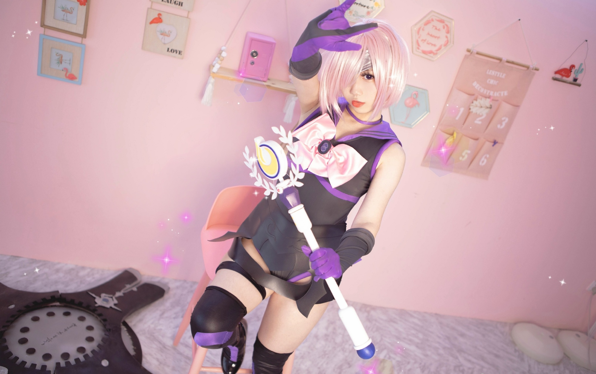 迷之疏声X美少女英灵玛修基列莱特cosplay1