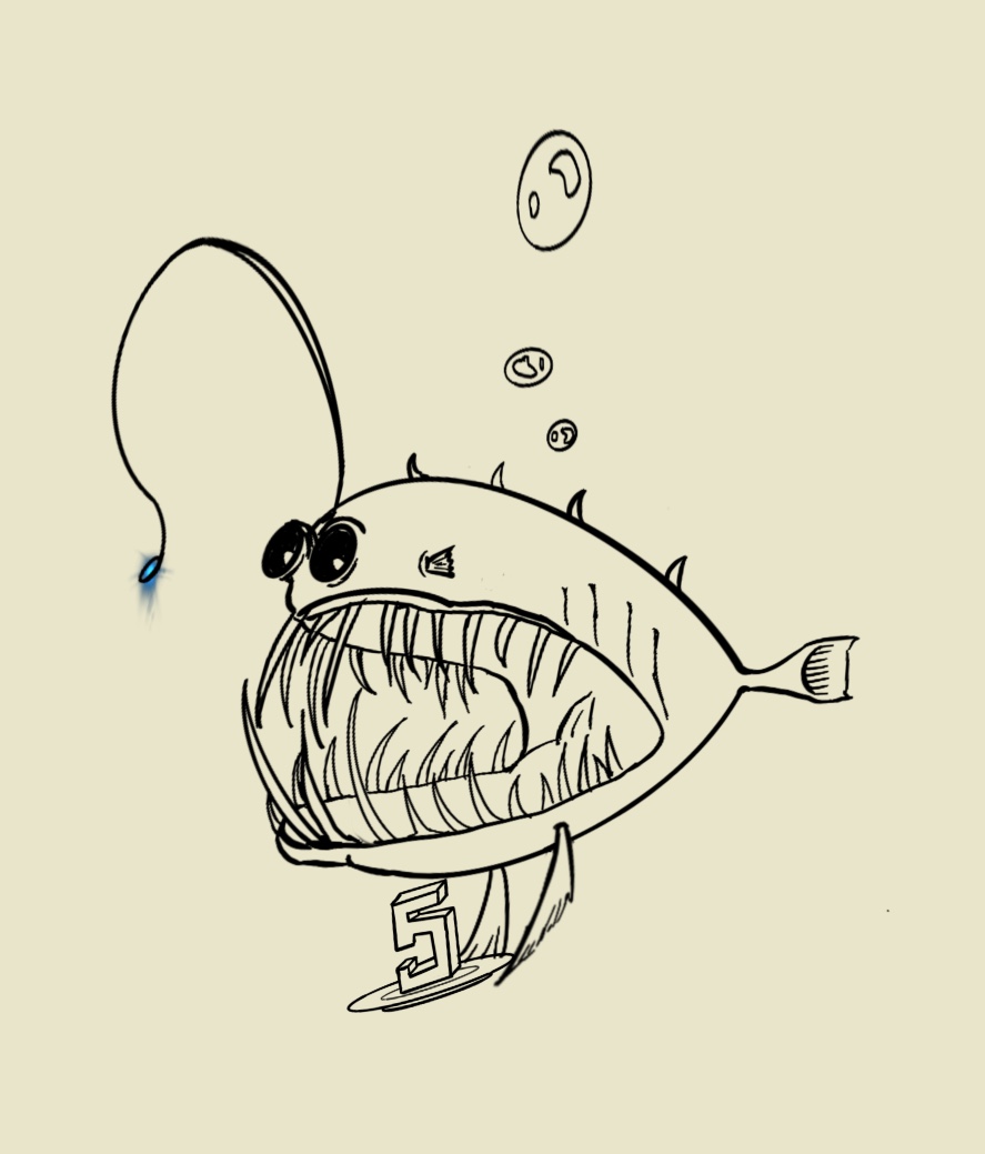 蛤蟆鱼简笔画图片