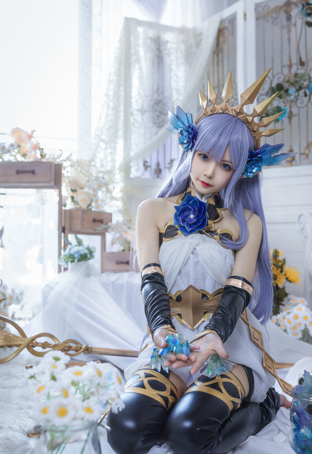 五杀腿毛在微笑碧蓝幻想莉莉CosPlay10