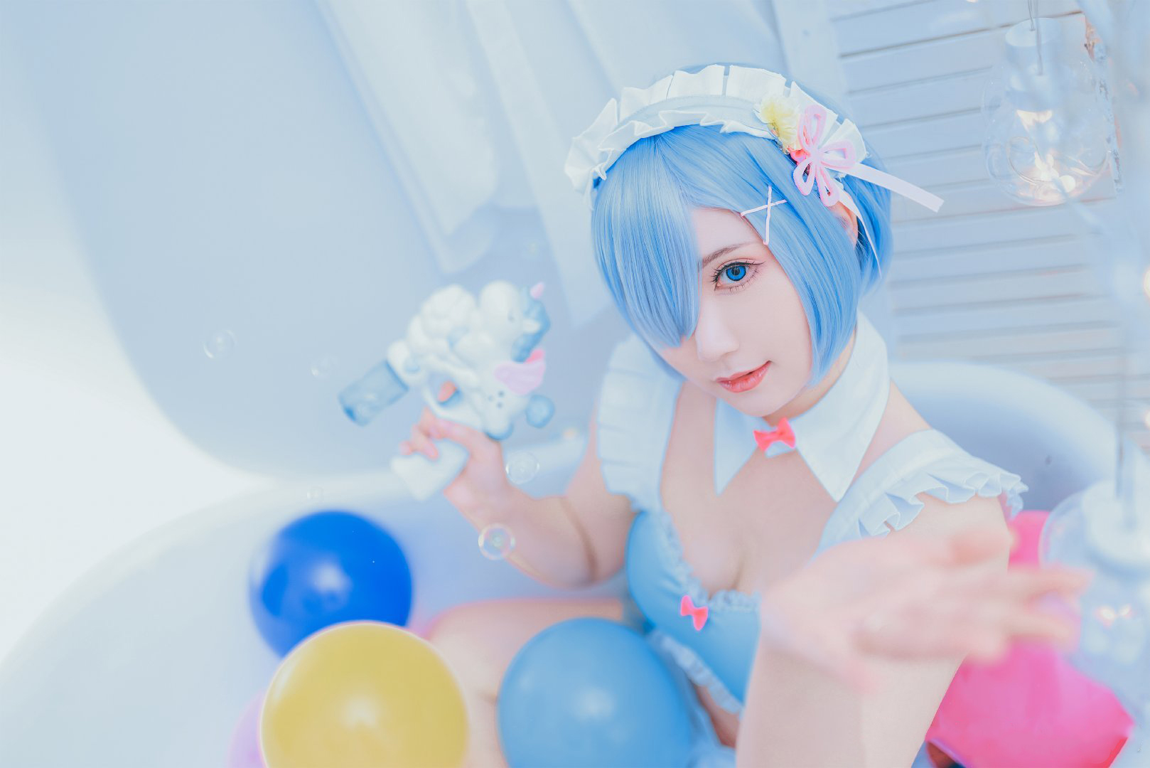 一只郁_可爱_凛蕾姆泳装手办CosPlay6