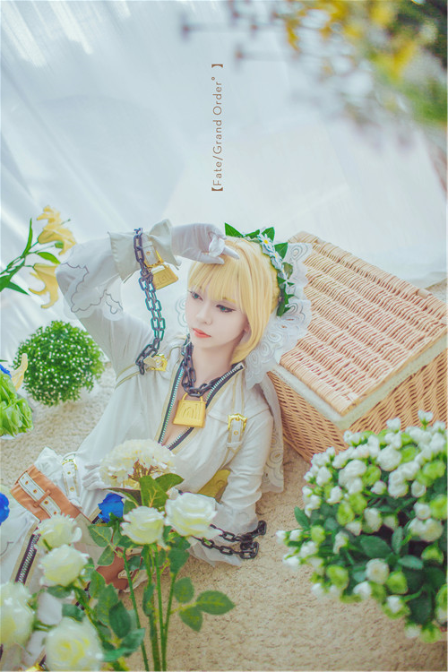 华汐FGO尼禄花嫁满破Cosplay6