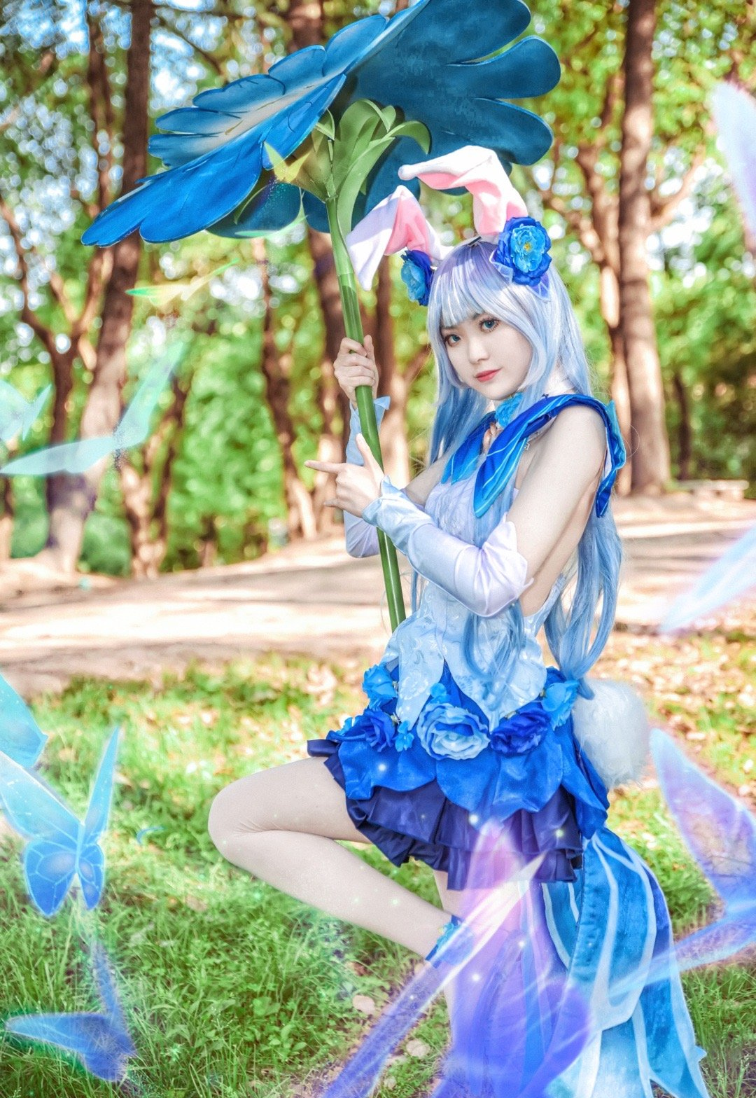 Cappuccino五分甜王者荣耀公孙离花间舞cosplay3