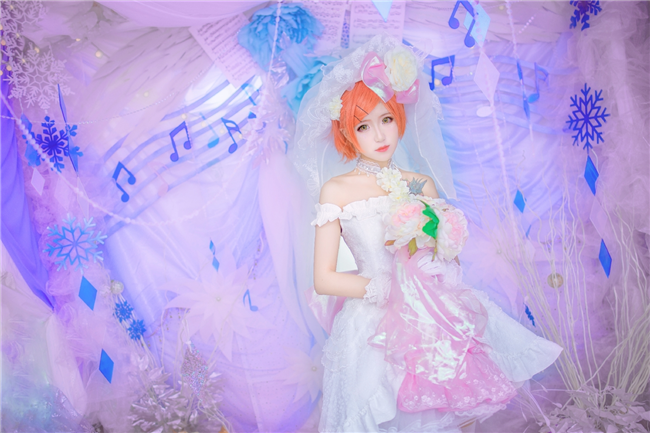 琴南LoveLive星空凛婚纱Cosplay2