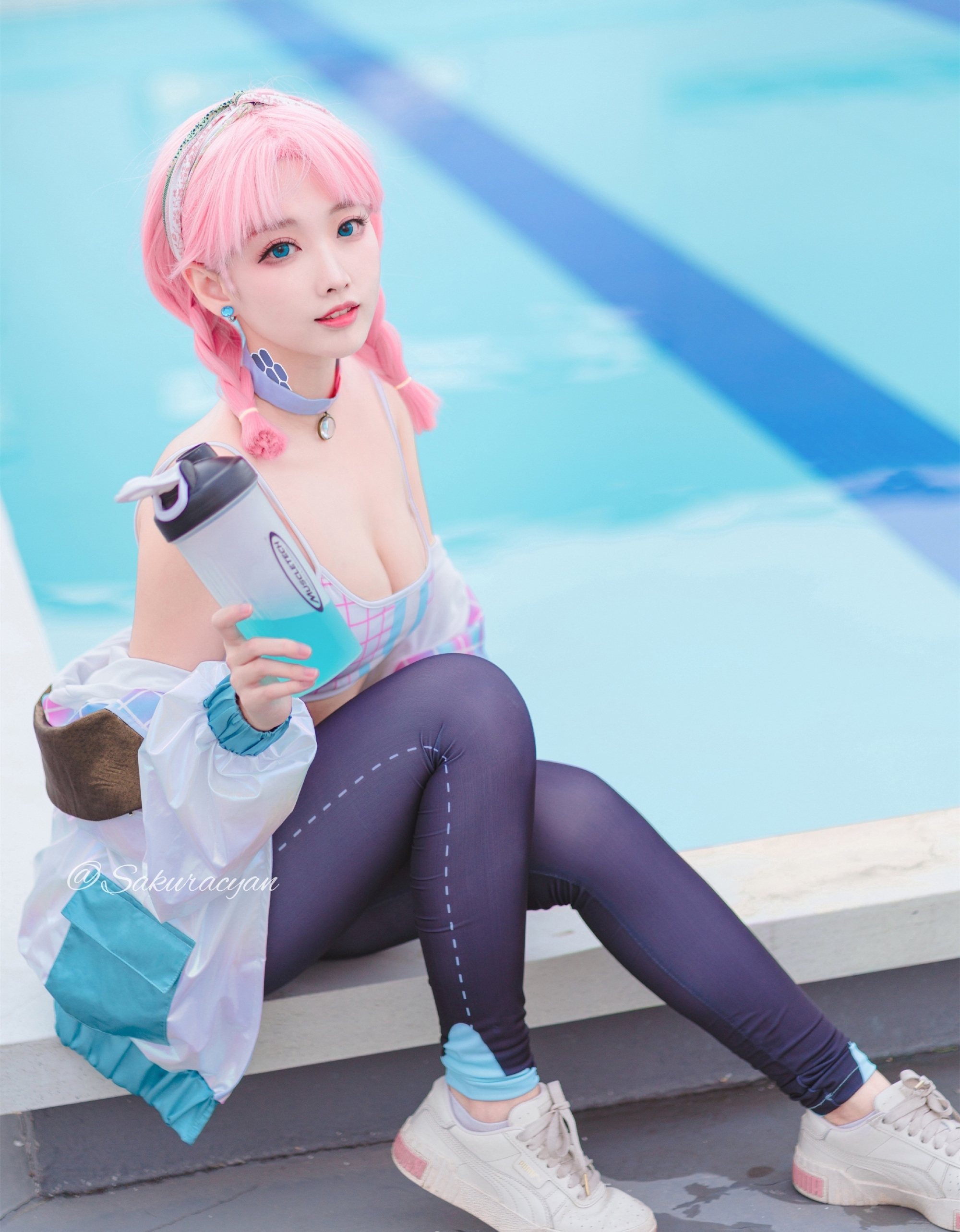 宮本桜明日方舟浅滩律动蓝毒CosPlay8