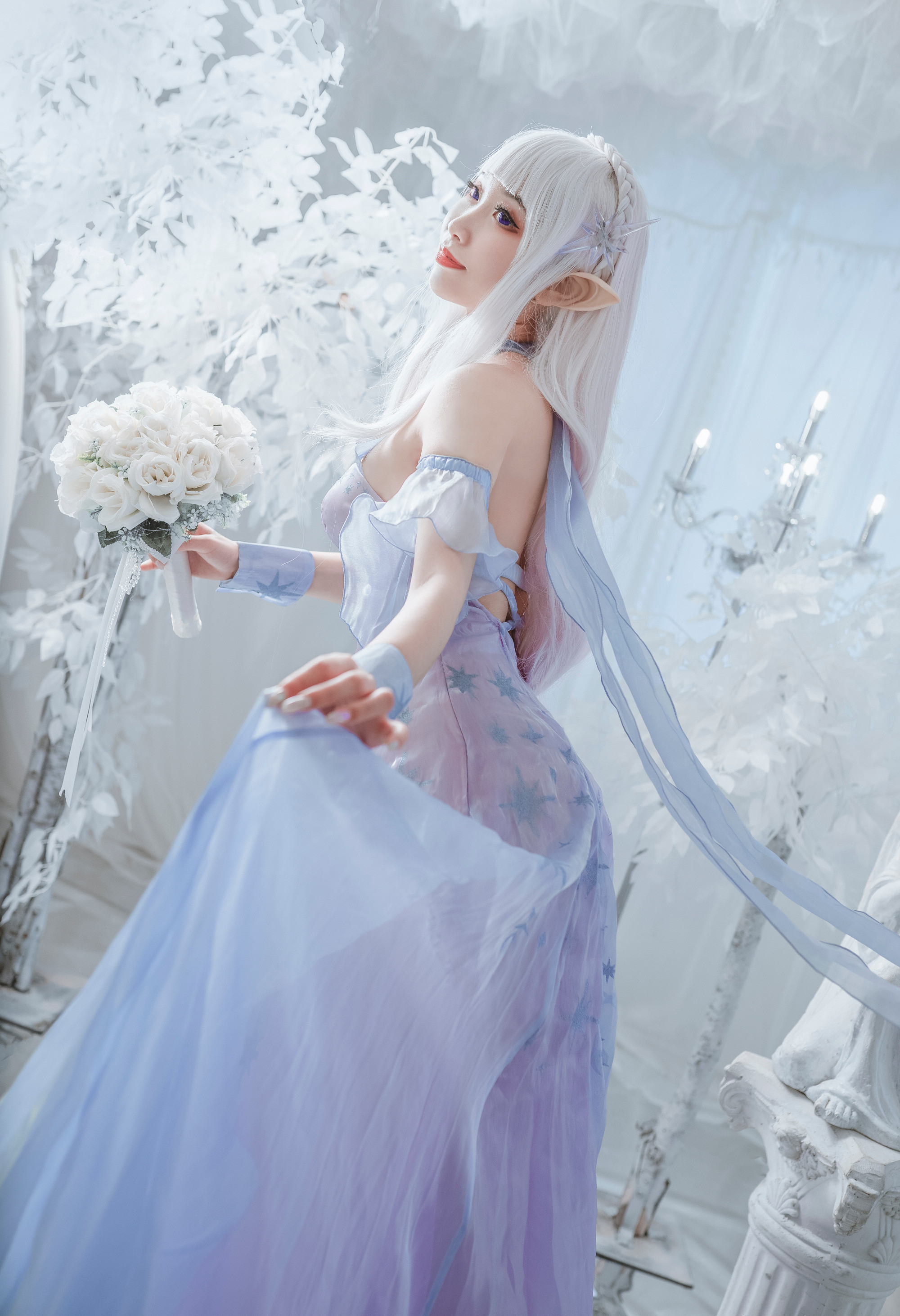 玥颜Queen艾米莉亚水晶礼服Cosplay2