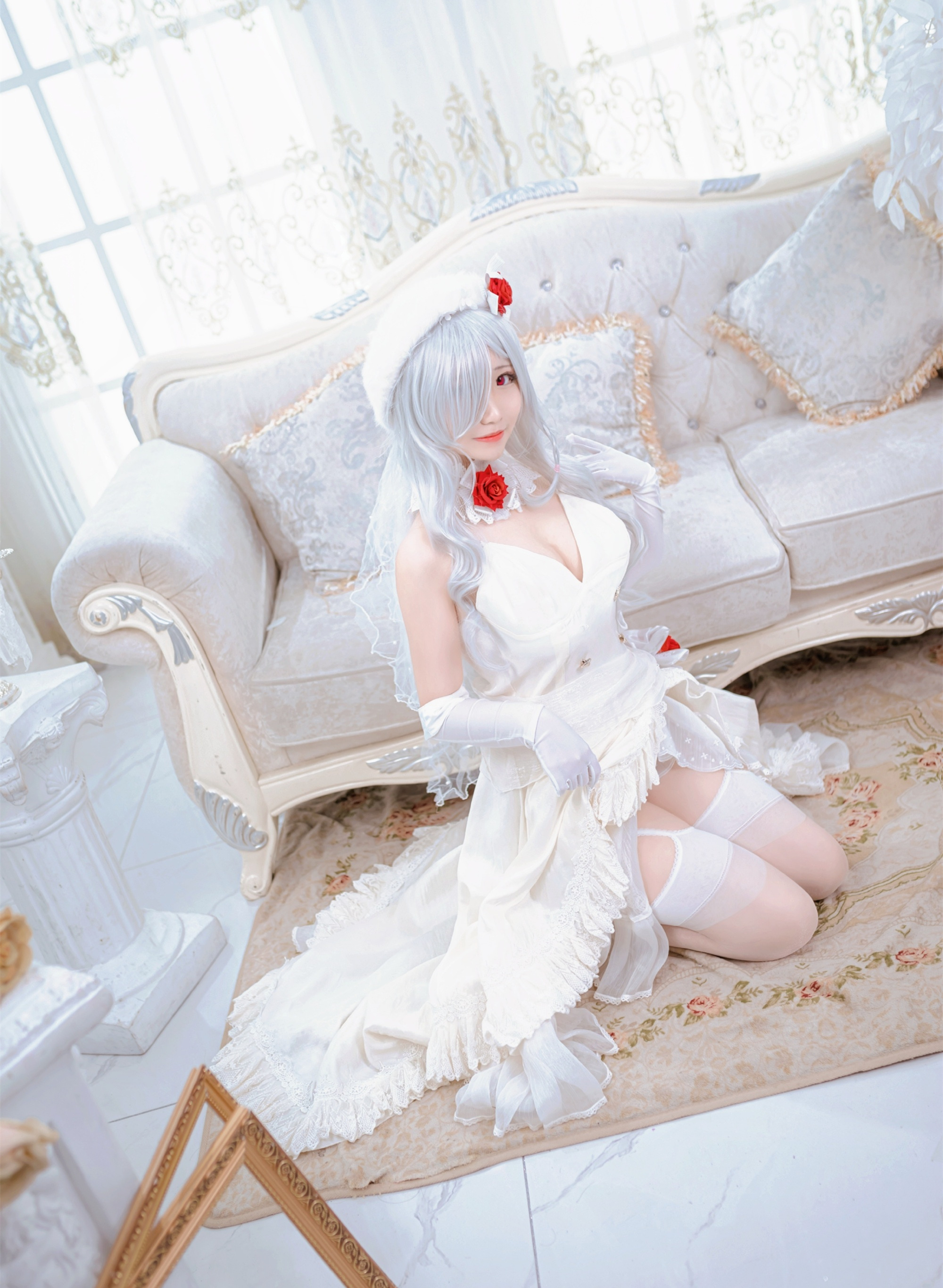 米九dakyo少女前线G36C婚纱花嫁Cosplay10