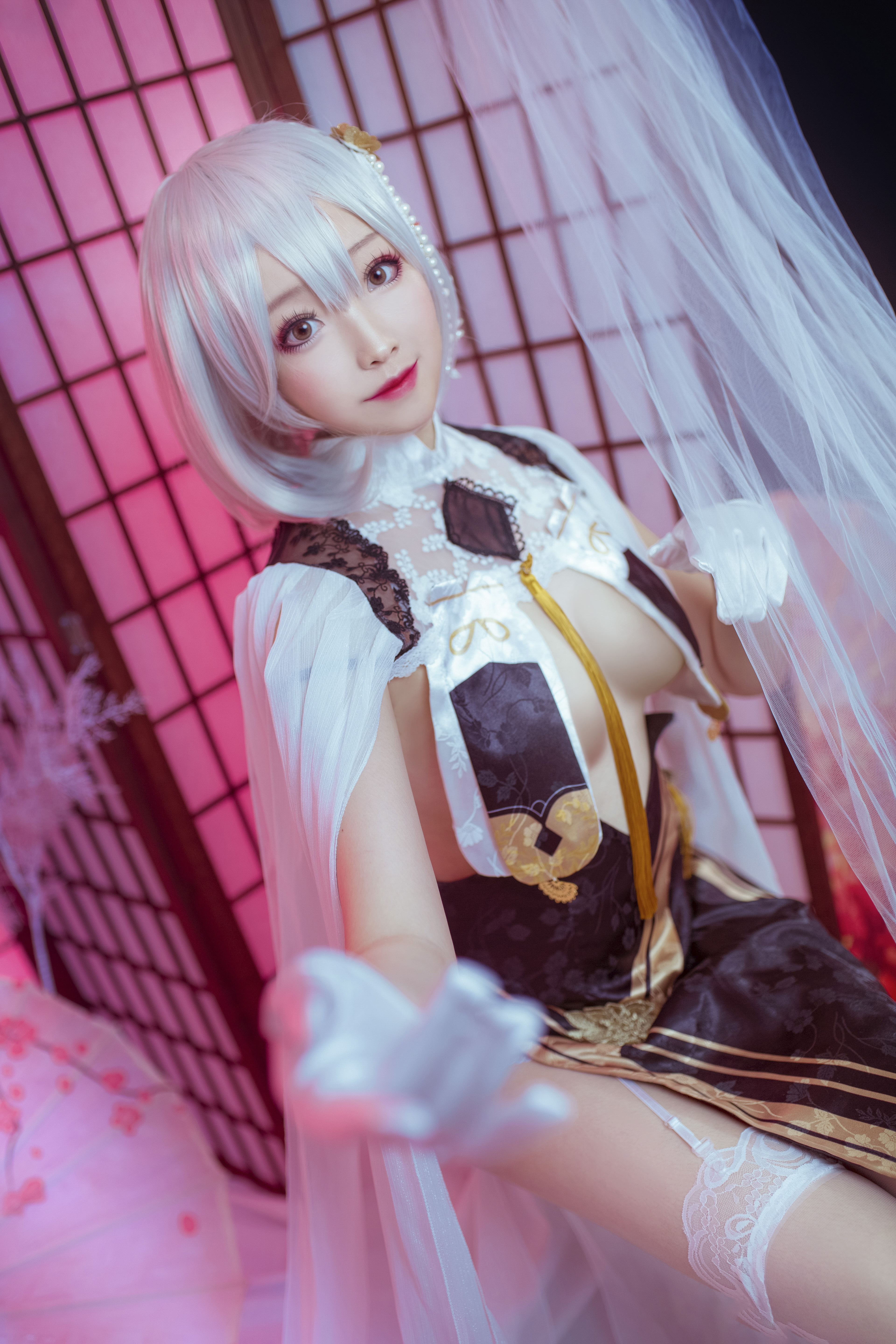 想不到名字的阿八碧蓝航线天狼星旗袍CoSplay8