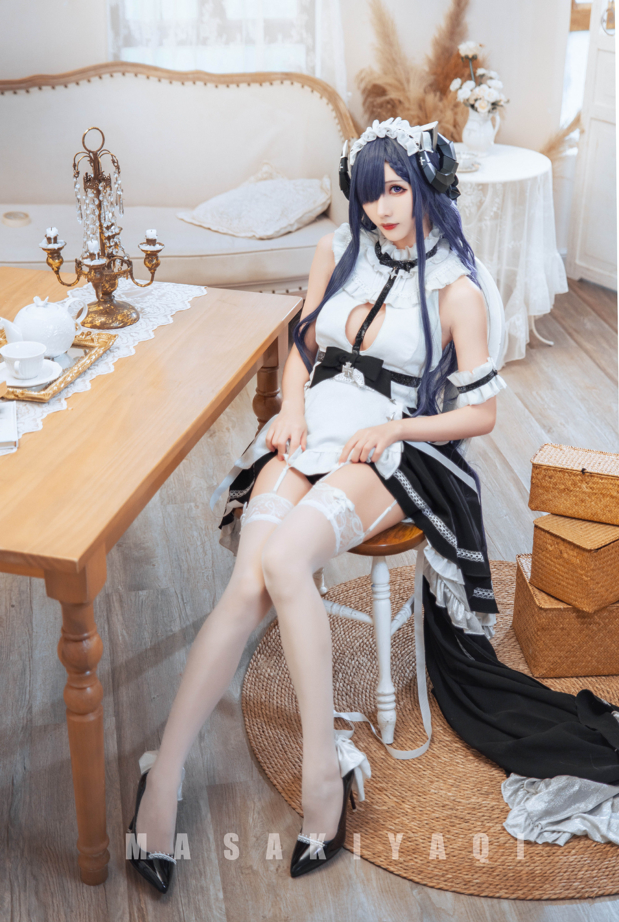 Masaki雅祈碧蓝航线奥古斯特女仆CosPlay2