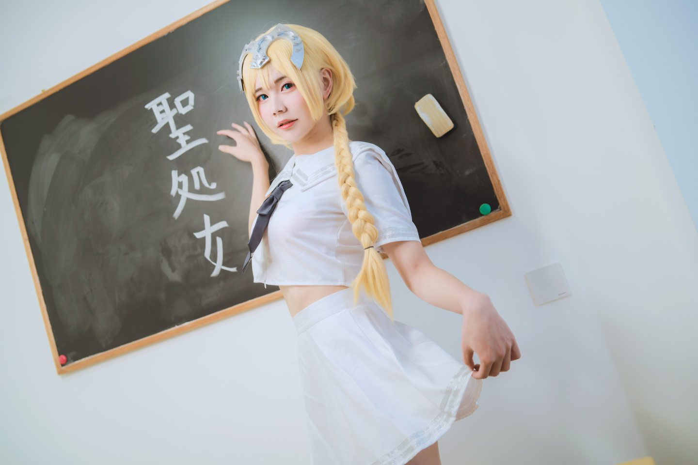 梓墨墨墨墨墨白贞德同人JK制服CosPlay4