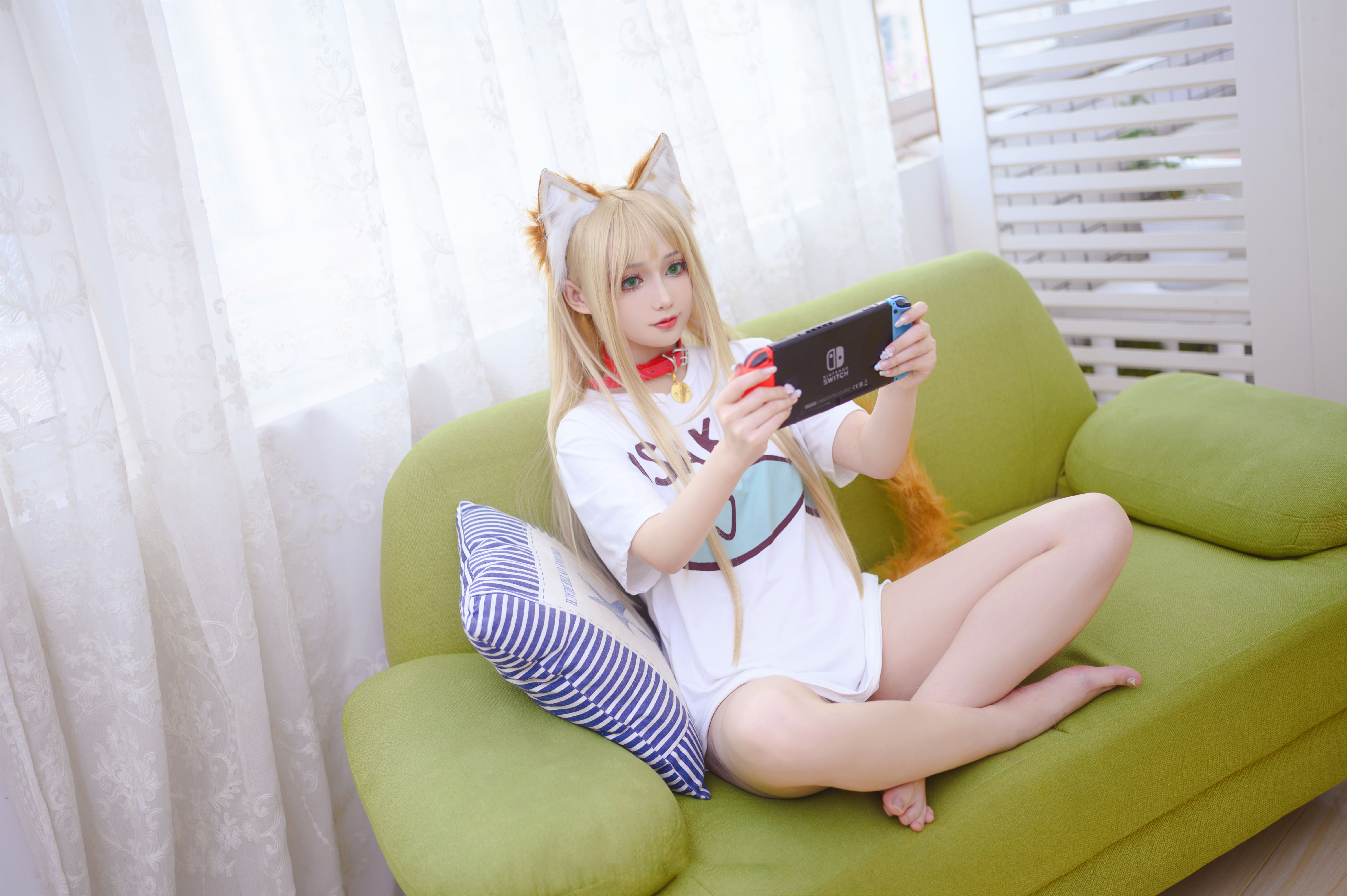 凌凌子黄豆粉猫娘CosPlay6