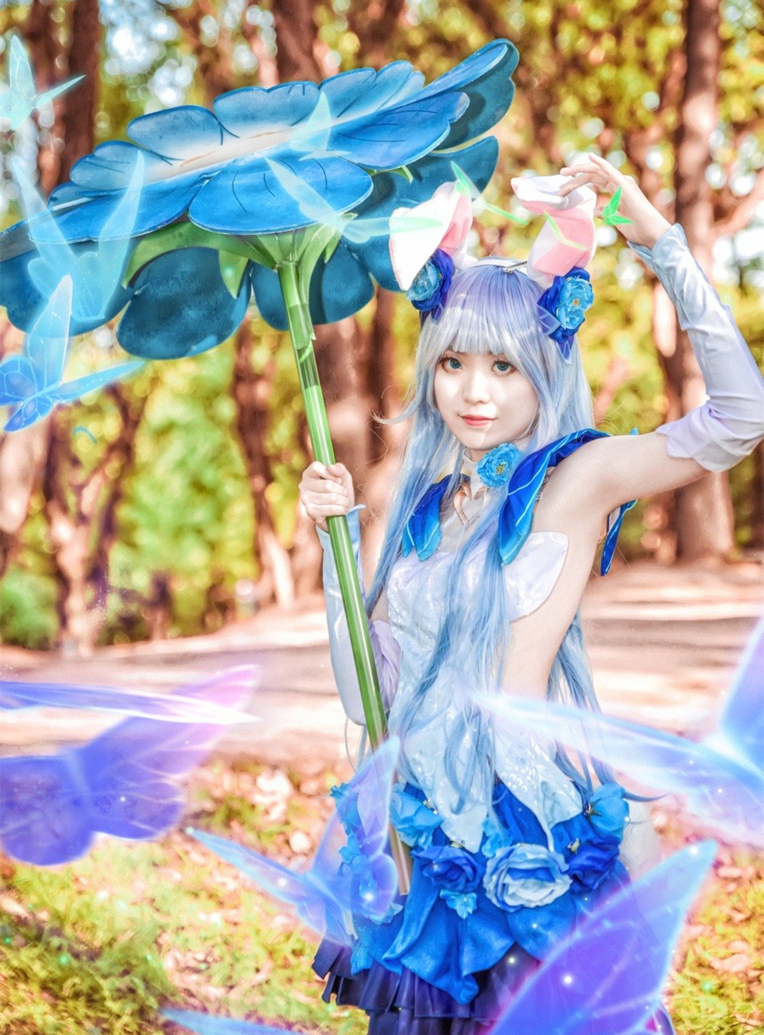 Cappuccino五分甜王者荣耀公孙离花间舞cosplay5