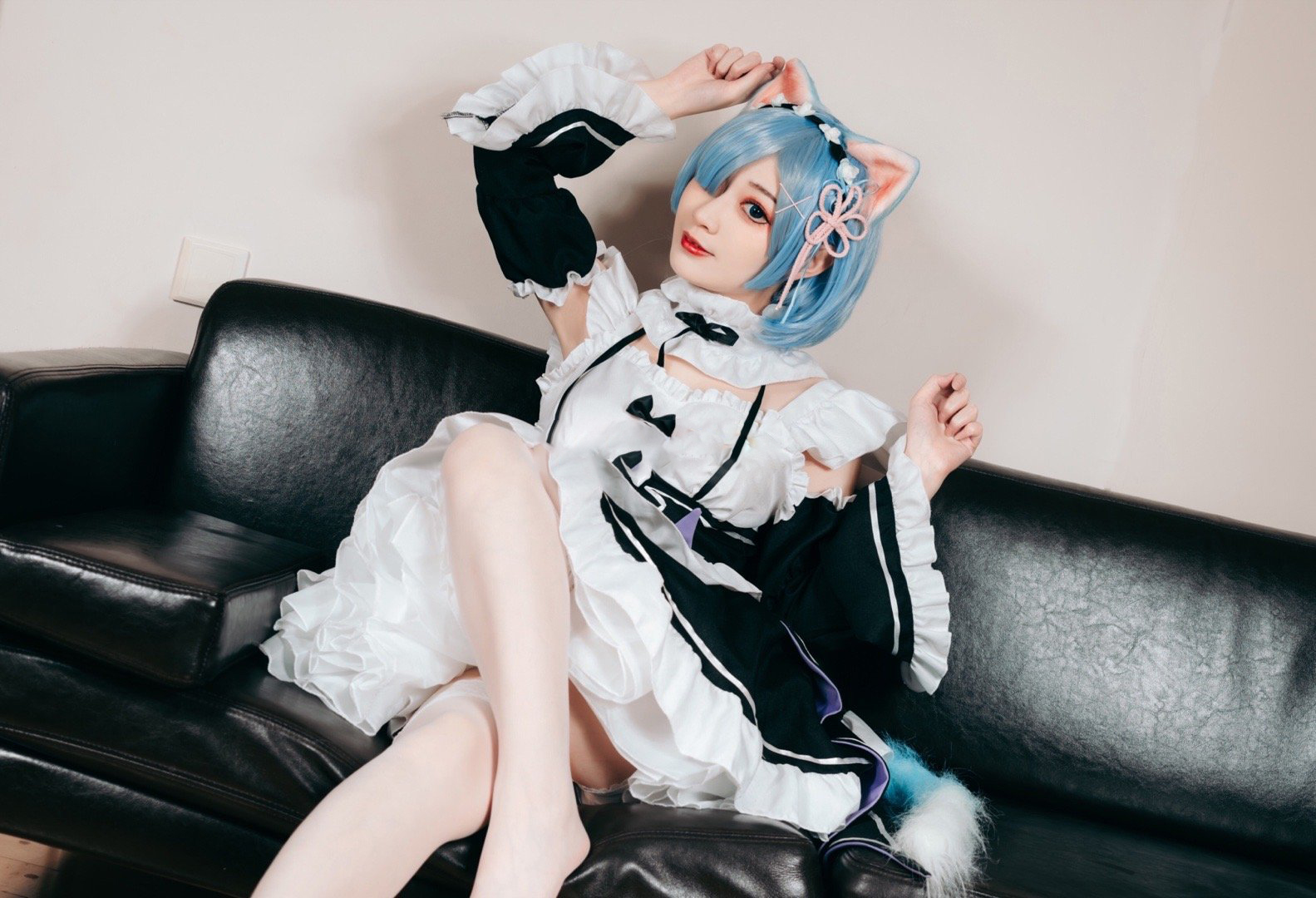 桃墨蕾姆女仆Cosplay7