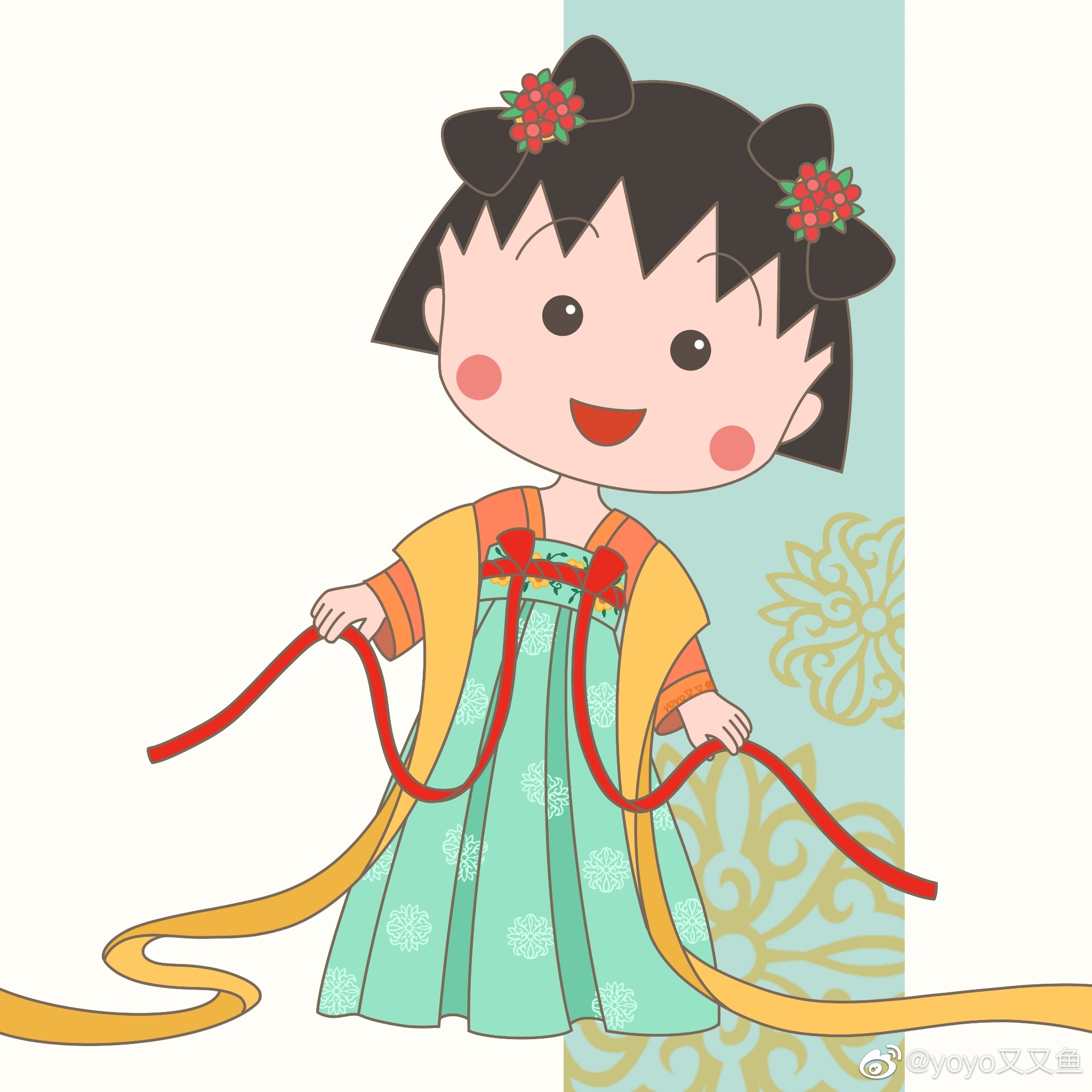 天天播樱桃小丸子动画,差点忘了自己是汉服up
