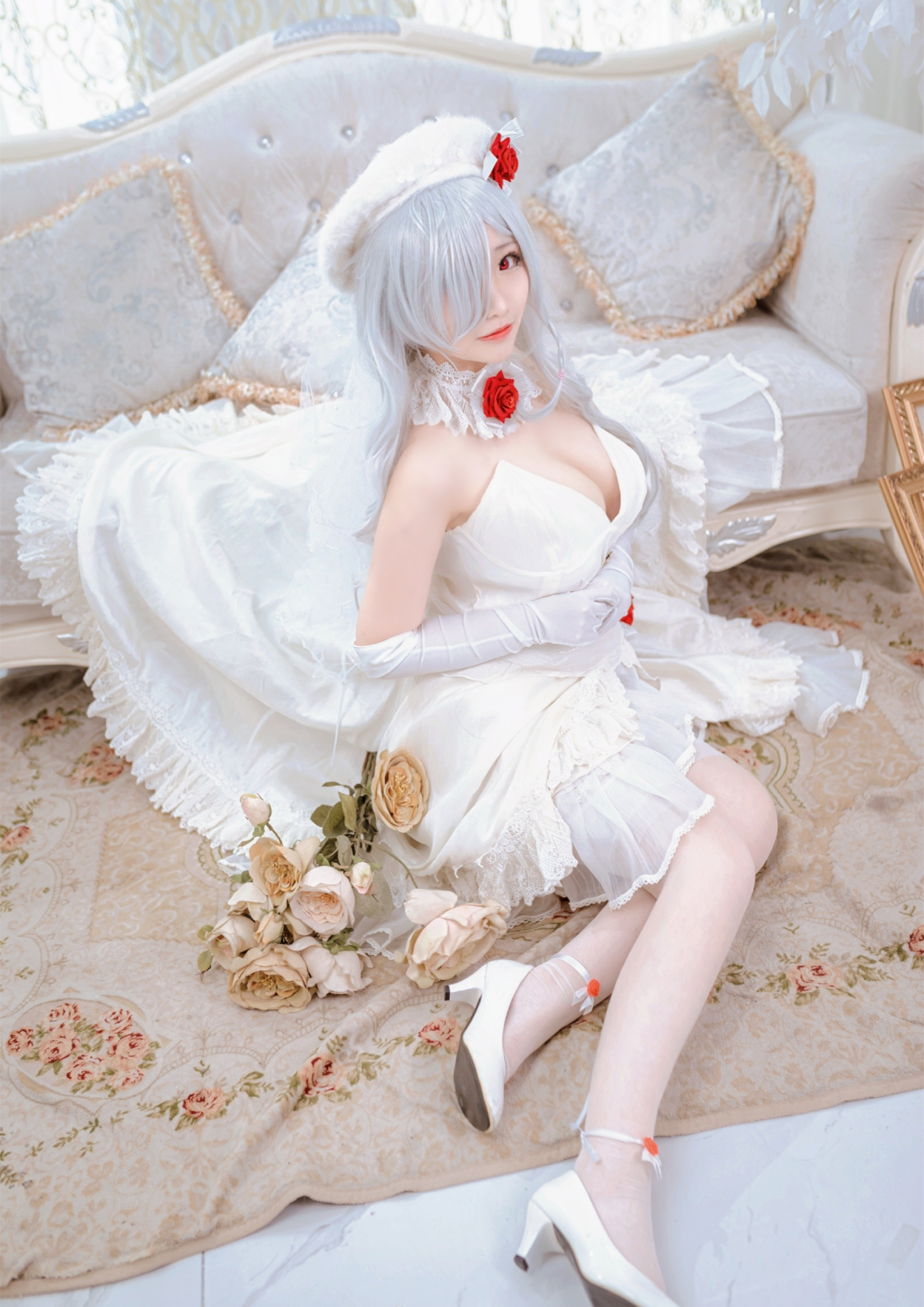 米九dakyo少女前线G36C婚纱花嫁Cosplay11