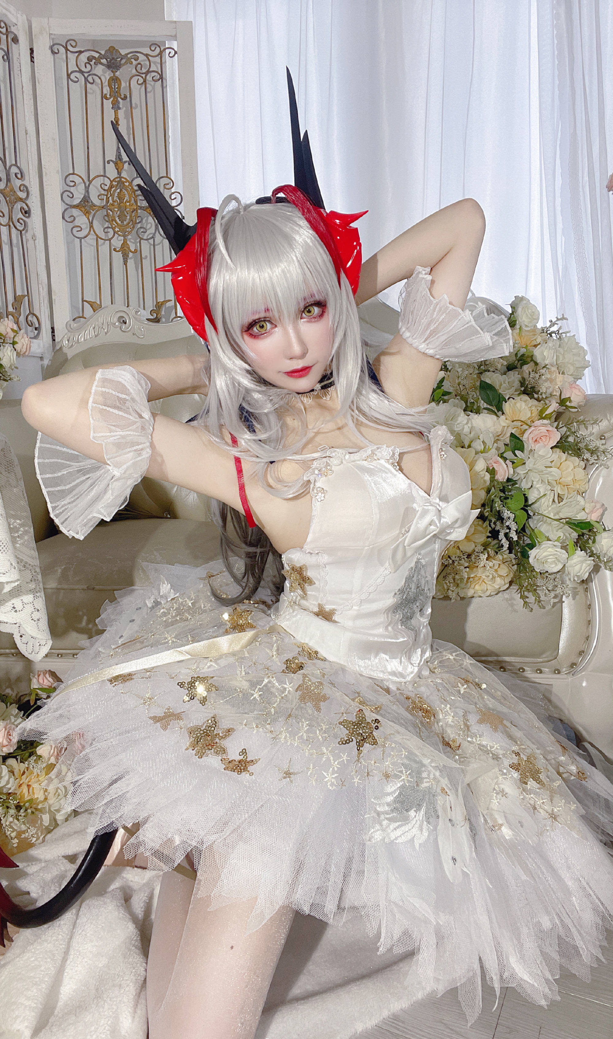 苍帝-鸢尾明日方舟W芭蕾服cosplay2