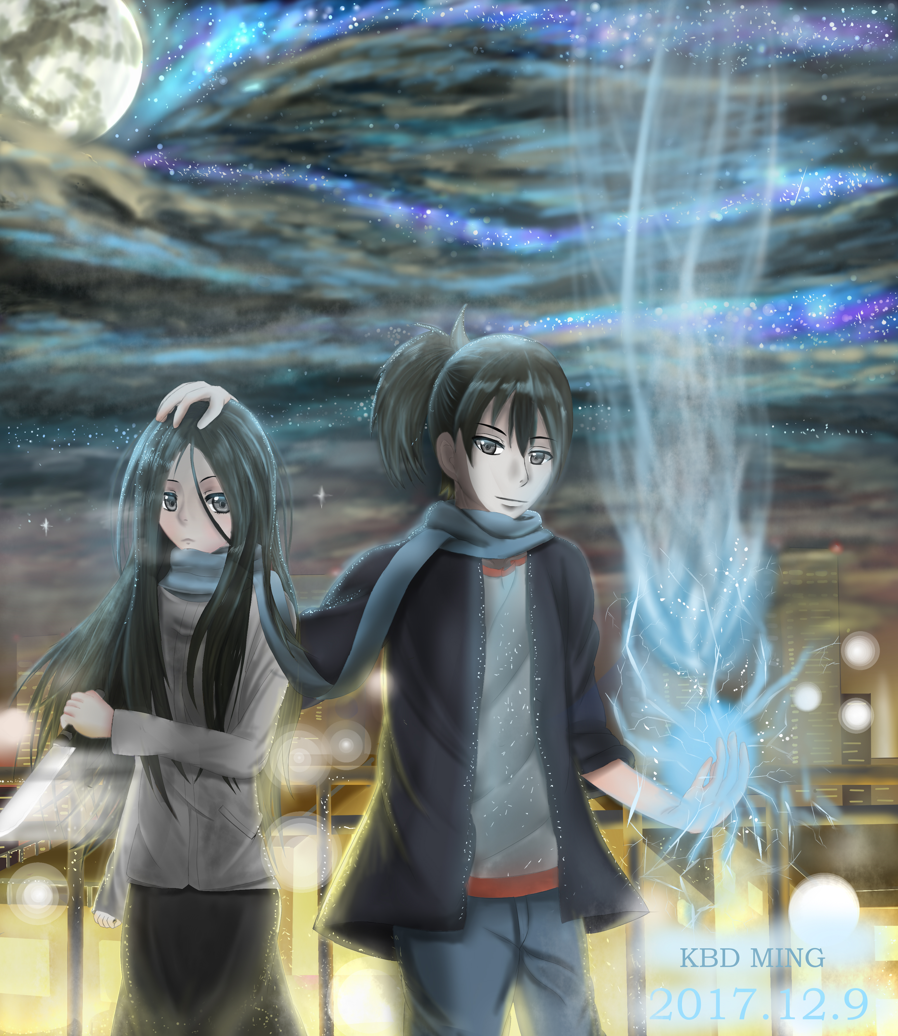 转发动态 @空白的小乐: 背景出自黑白无双第一季的背景,人物黑白无双