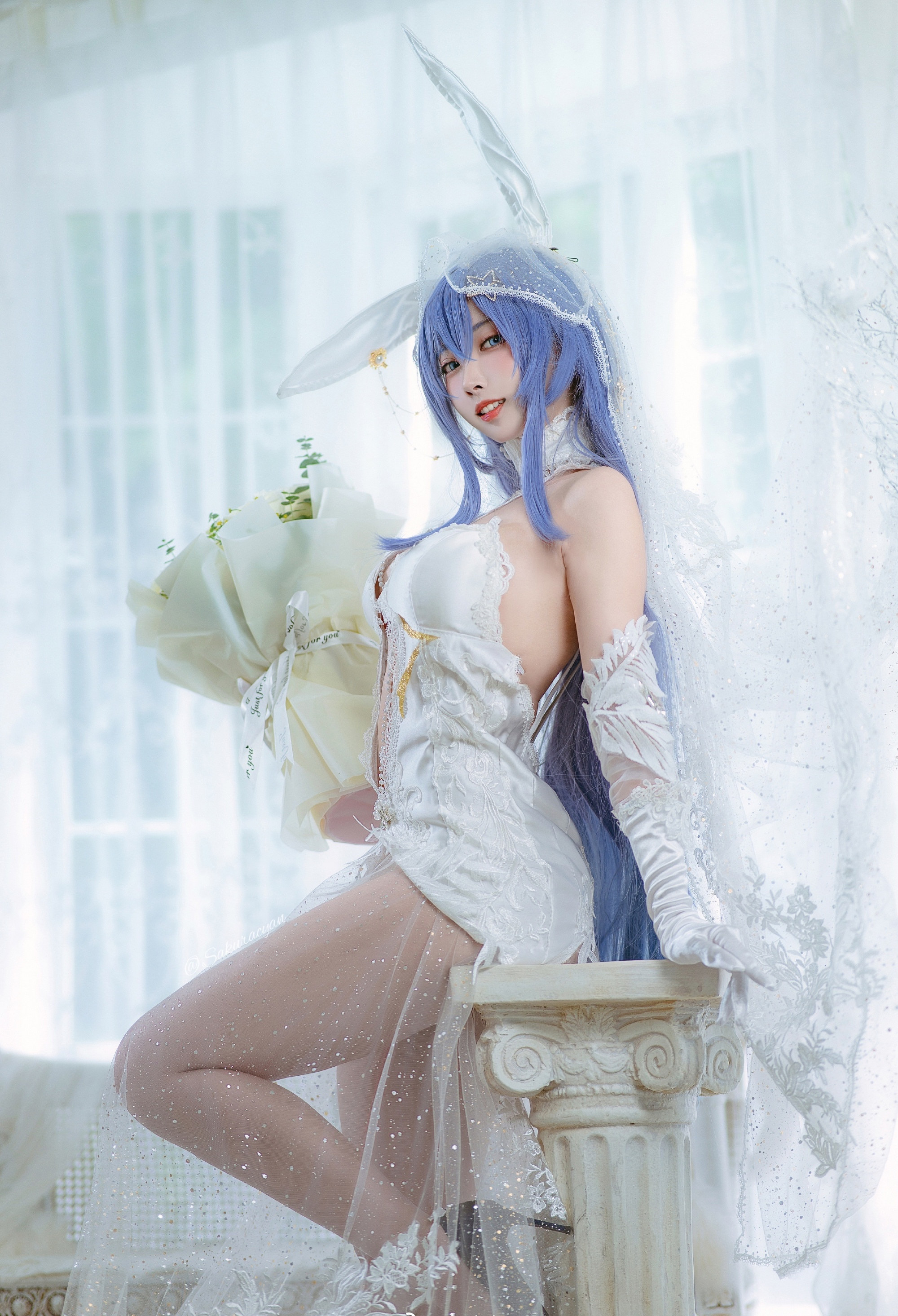 宮本桜碧蓝航线新泽西白雪之仪cosplay6