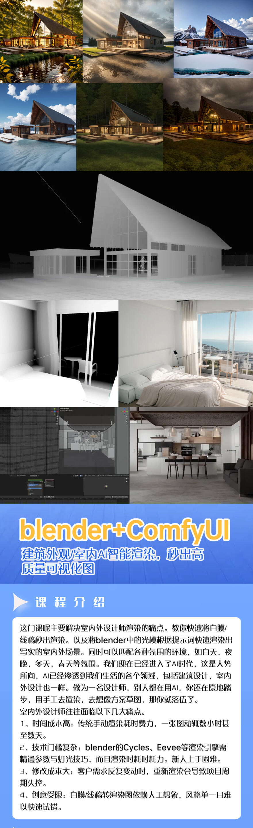 零基础玩转ComfyUI：建筑/室内Ai智能渲染_哔哩哔哩_bilibili