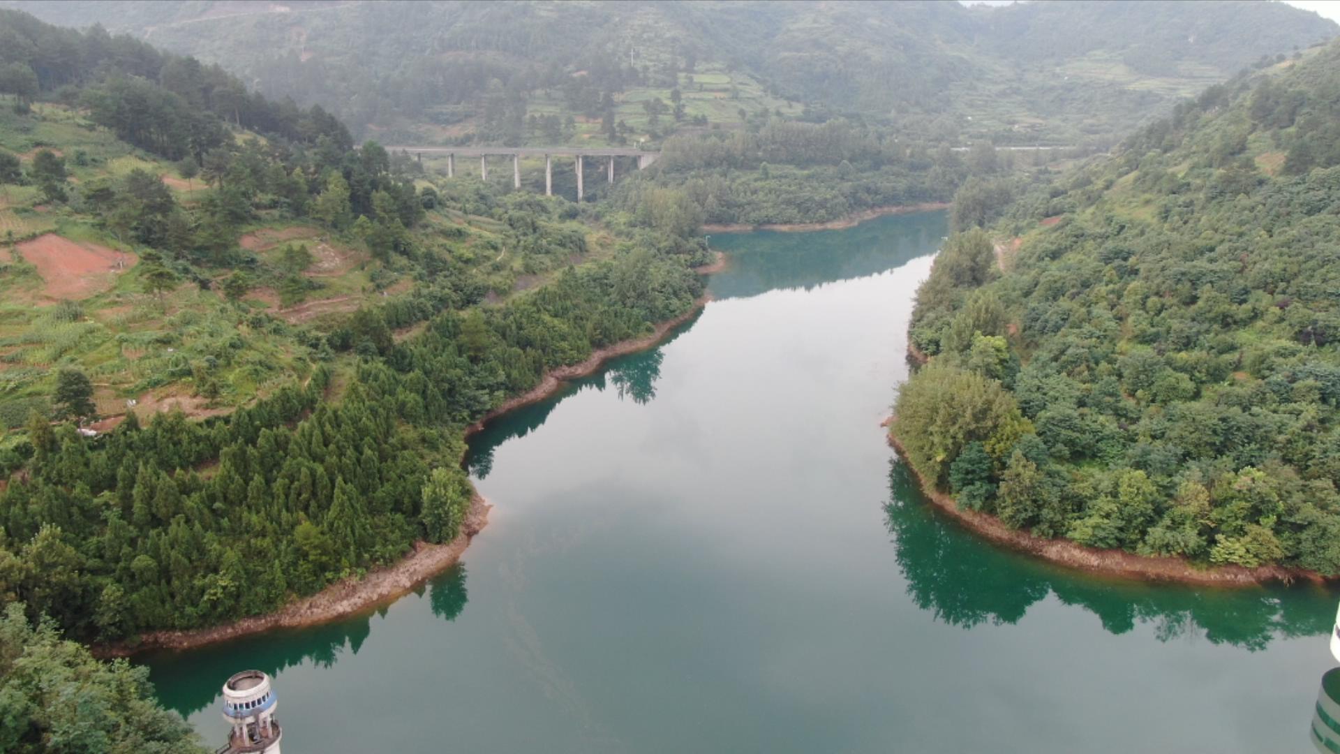 绿水青山,湖里有鱼,金泉湖景色宜人,秋意
