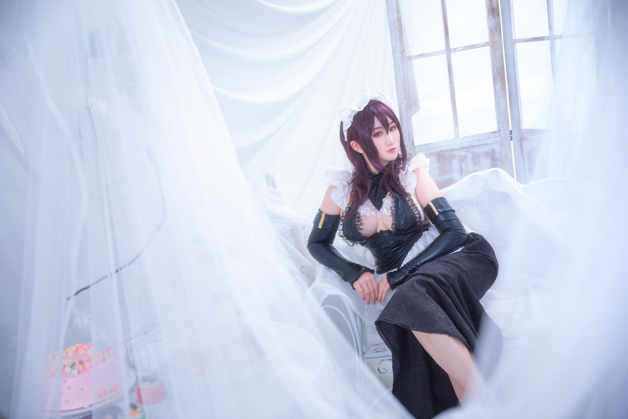 Ruby蘸酱美美斯卡哈女仆cosplay5