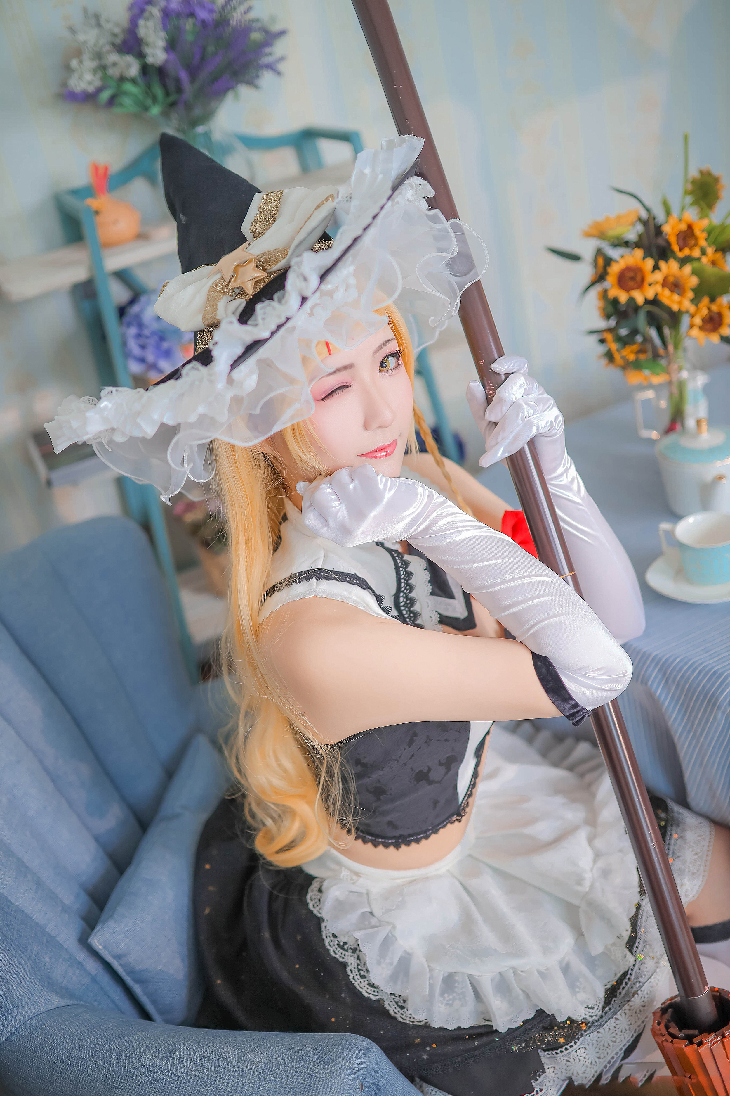 一只郁_可爱_凛东方同人雾雨魔理沙cosplay4