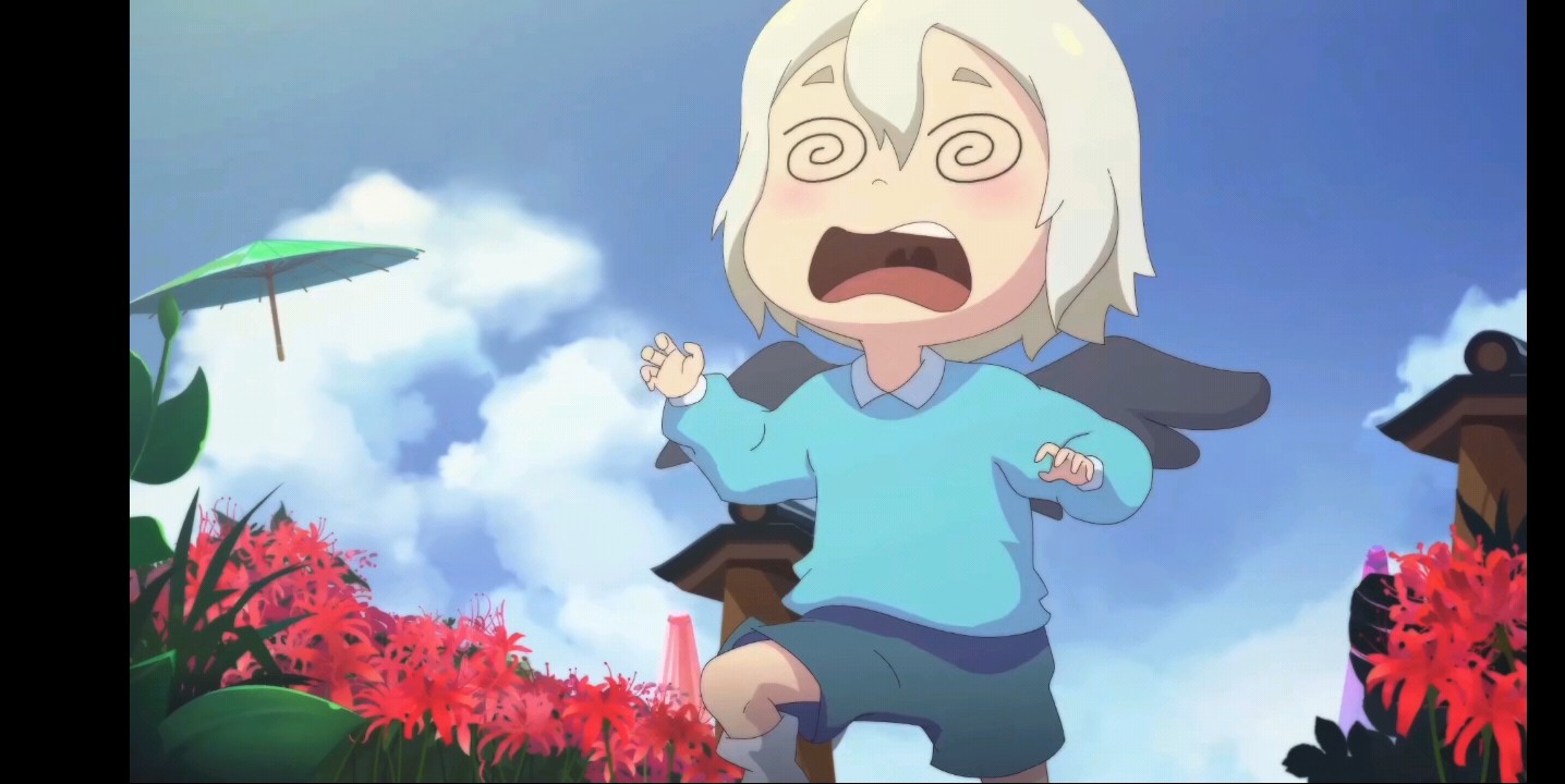 大宝贝悦悦呐 2019-04-13 #百鬼幼儿园##颜艺抓拍#大天狗晕倒的样子像