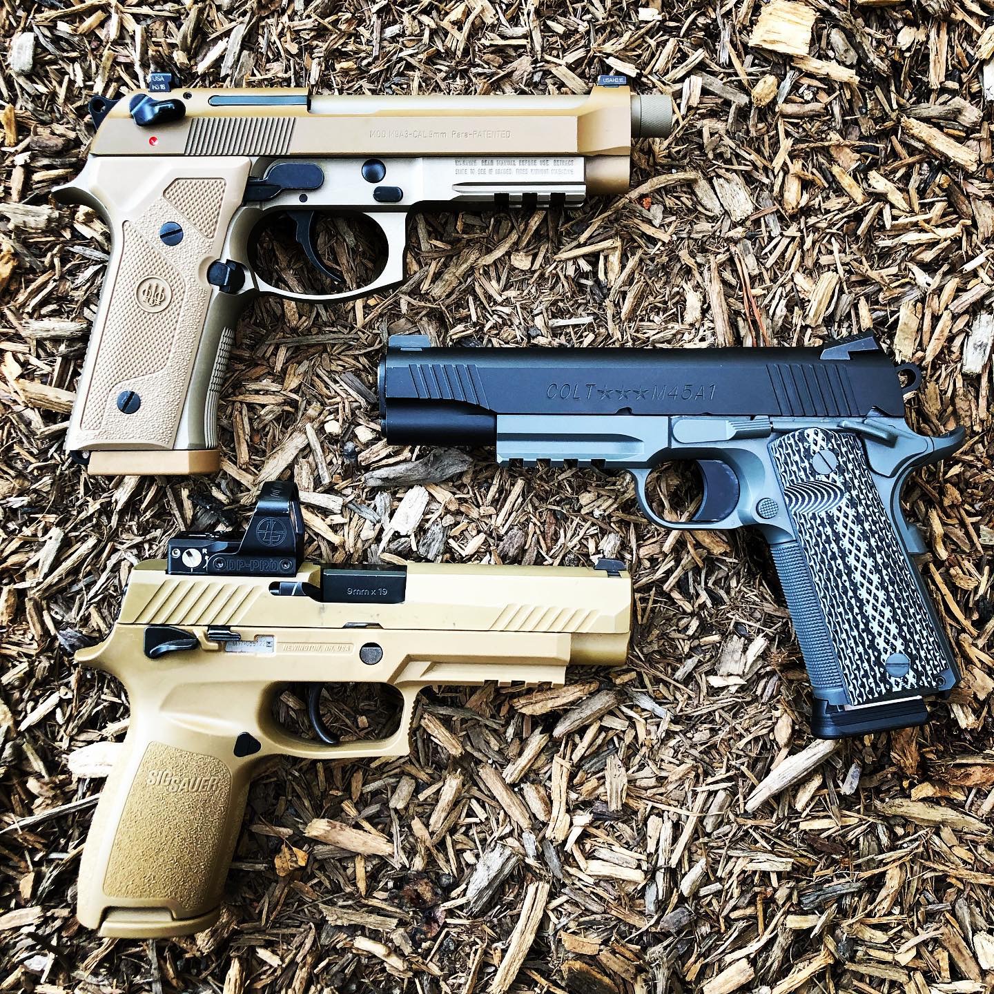 伯莱塔m9a3【9x19mm】 柯尔特m45a1【.