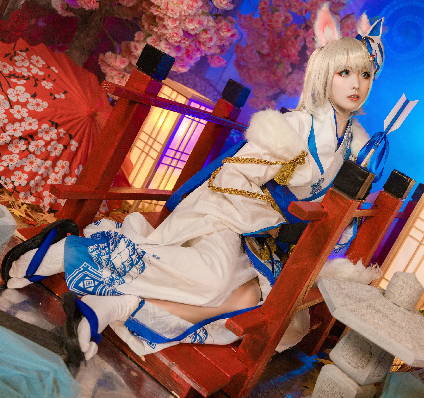 樱岛嗷一加贺白狐贺正cosplay8