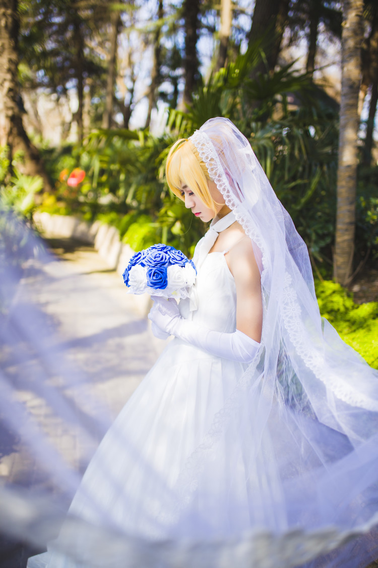 桐木cosplay fate花嫁saber3